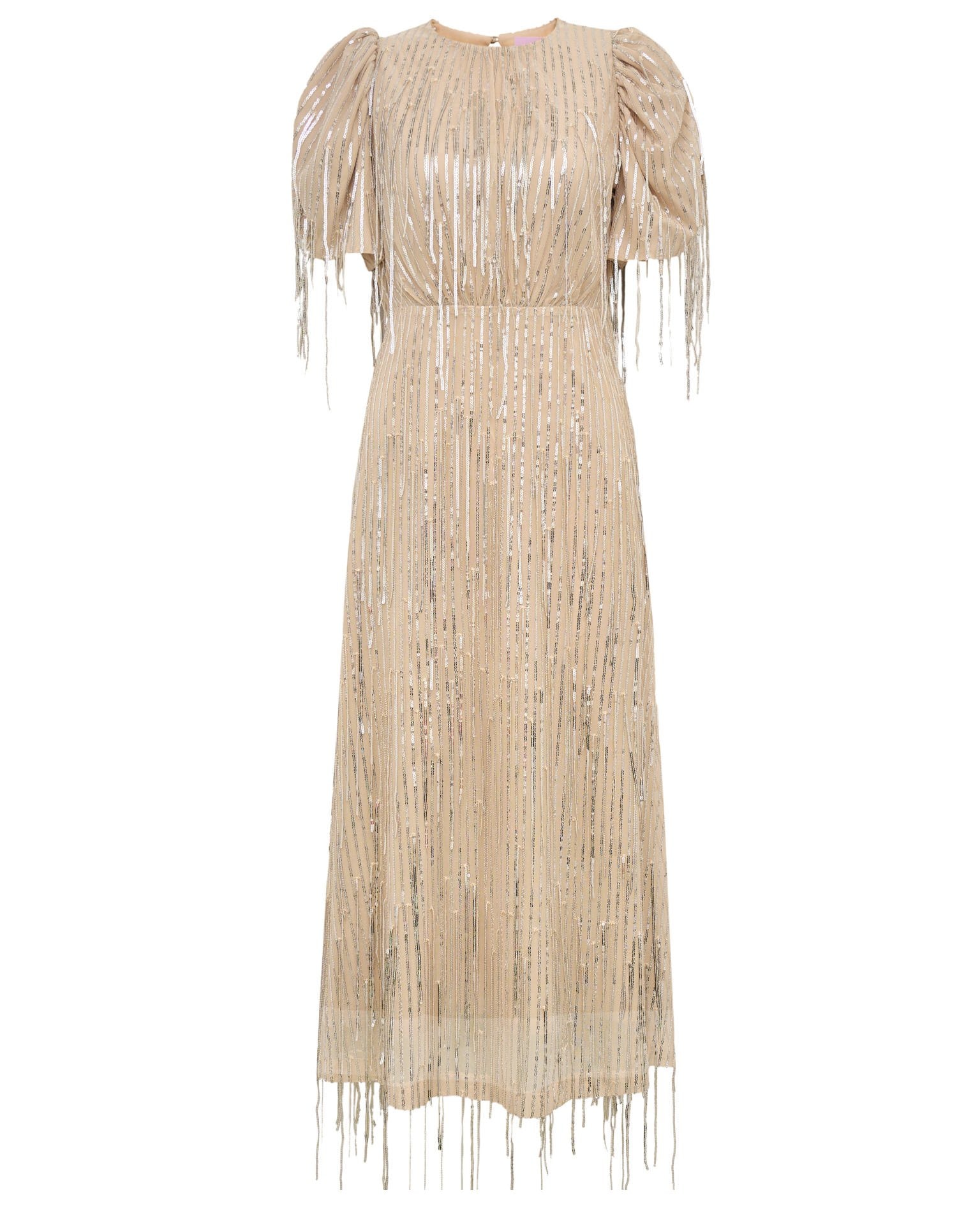 Beige sequin dress, Beige — photo 11
