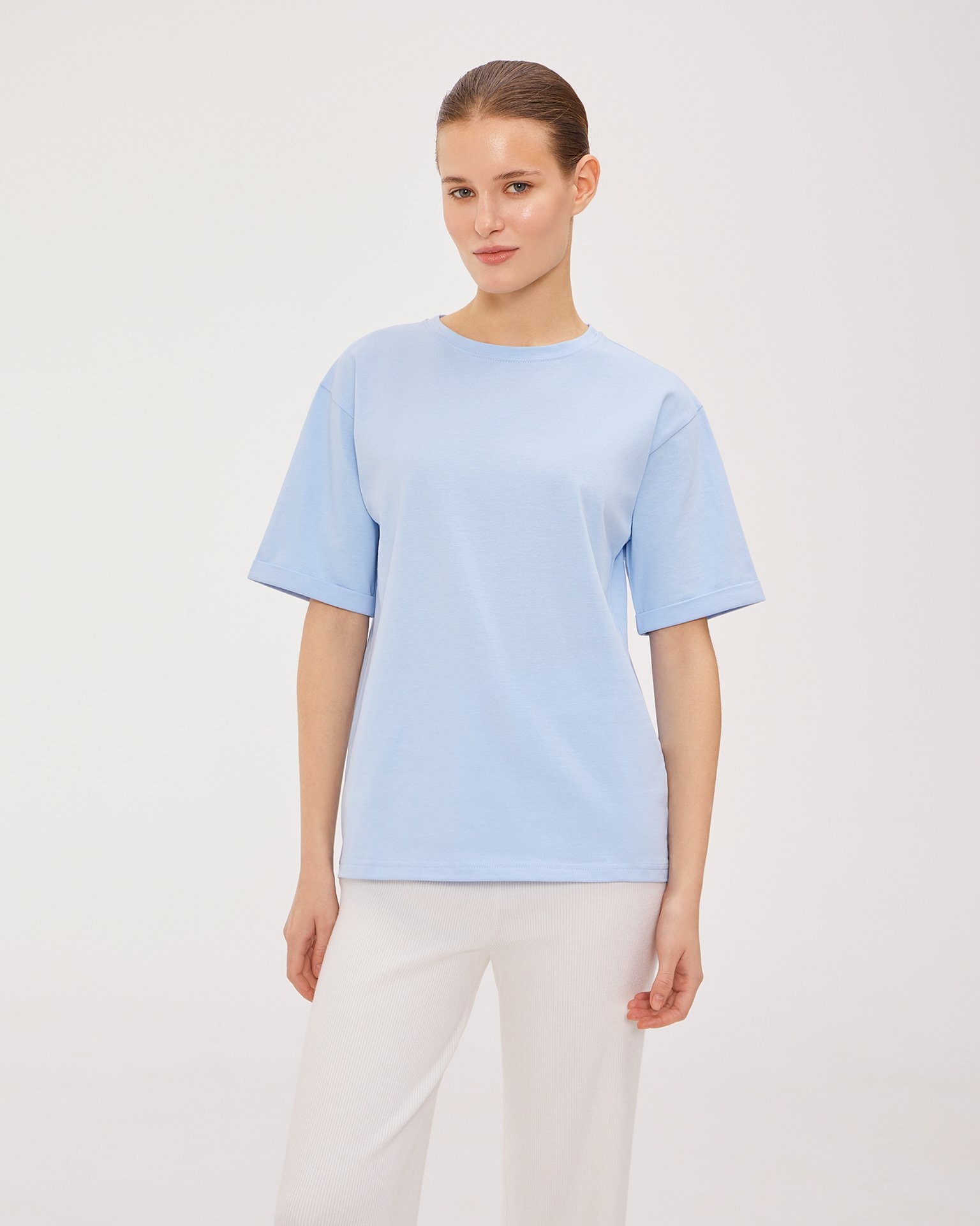 T-shirt with pattern, Blue — photo 4