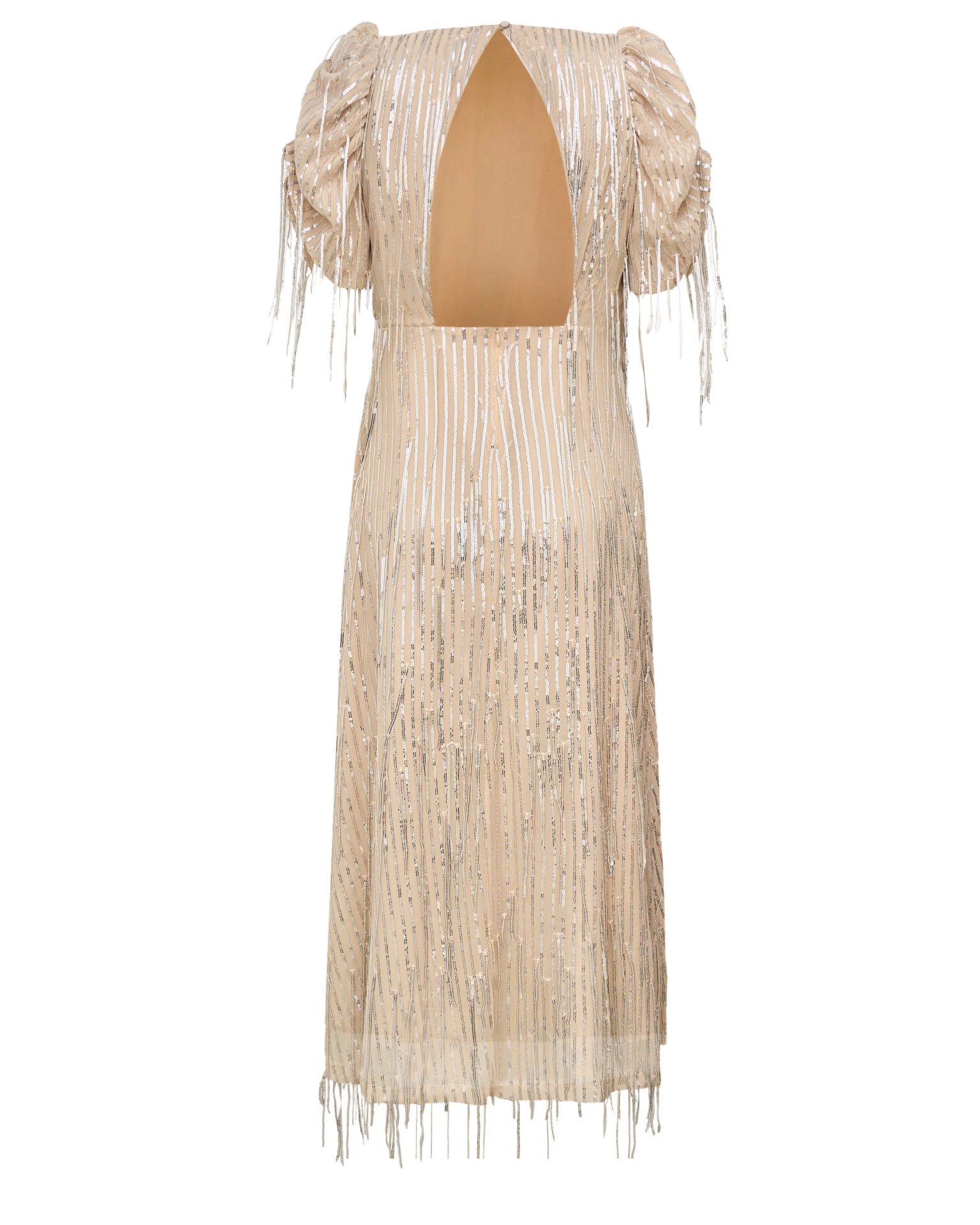 Beige sequin dress, Beige — photo 12