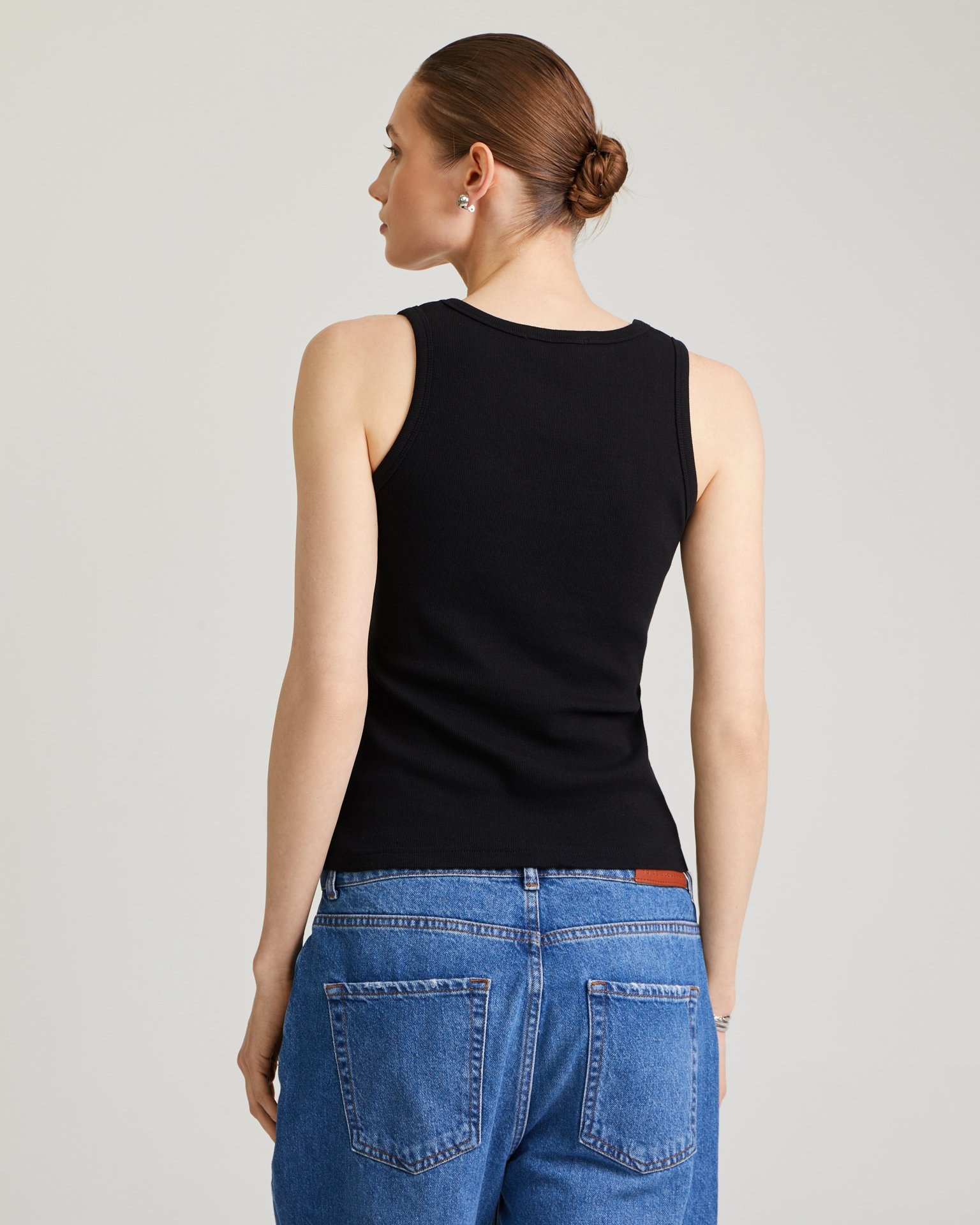Top with wide straps, Black — photo 5