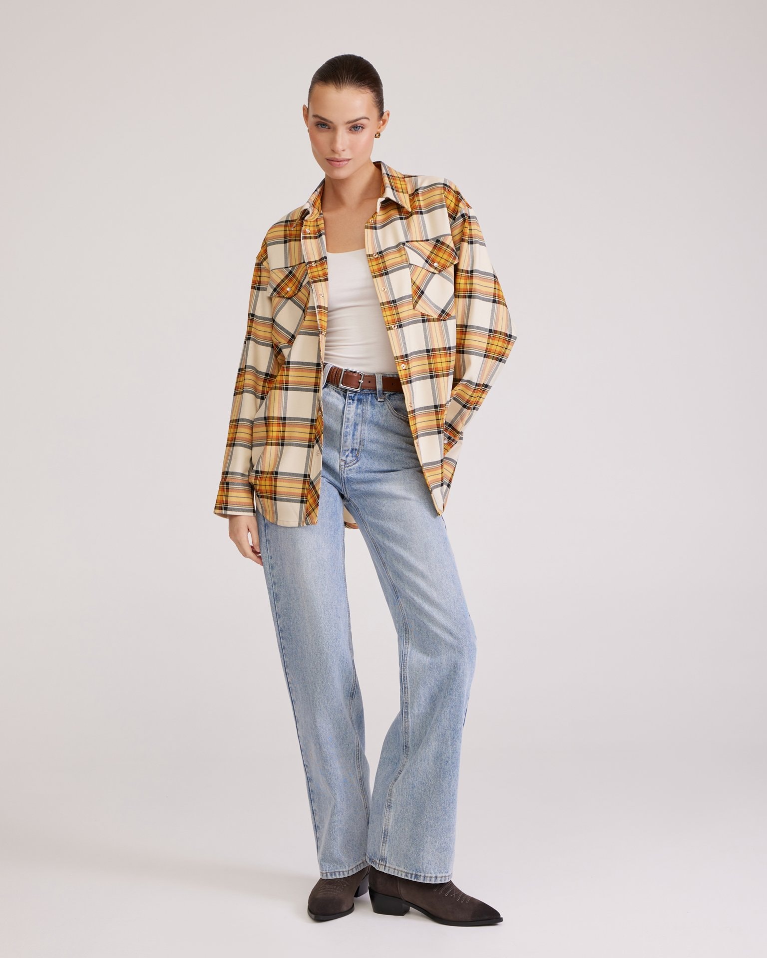Checked shirt, Orange — photo 5