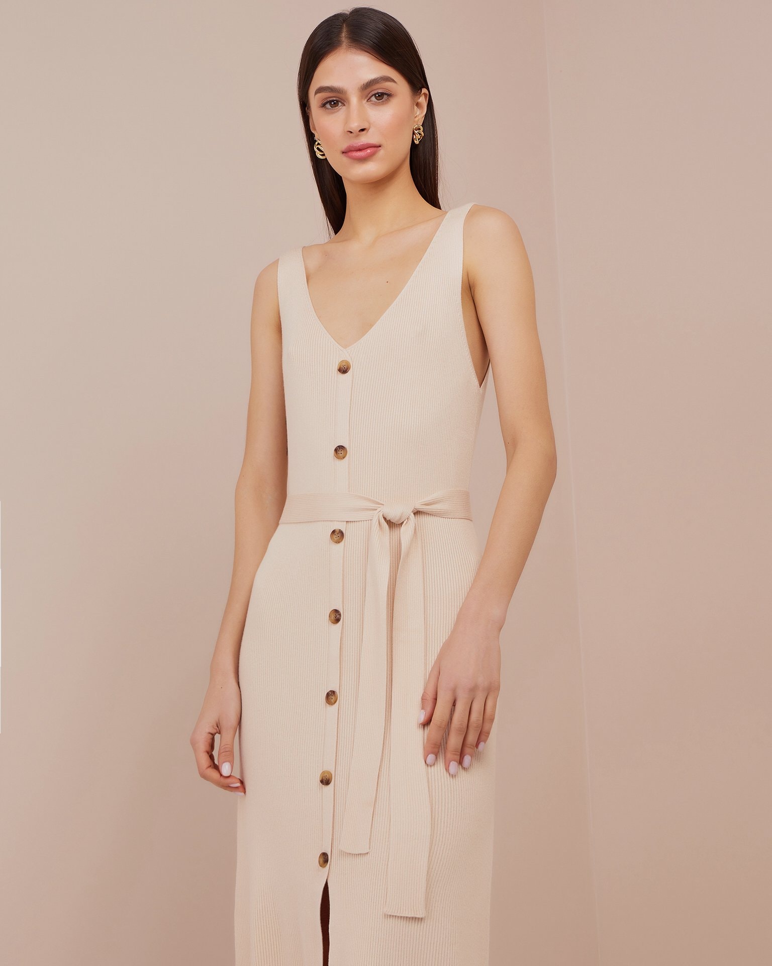 Strap dress, Beige — photo 2