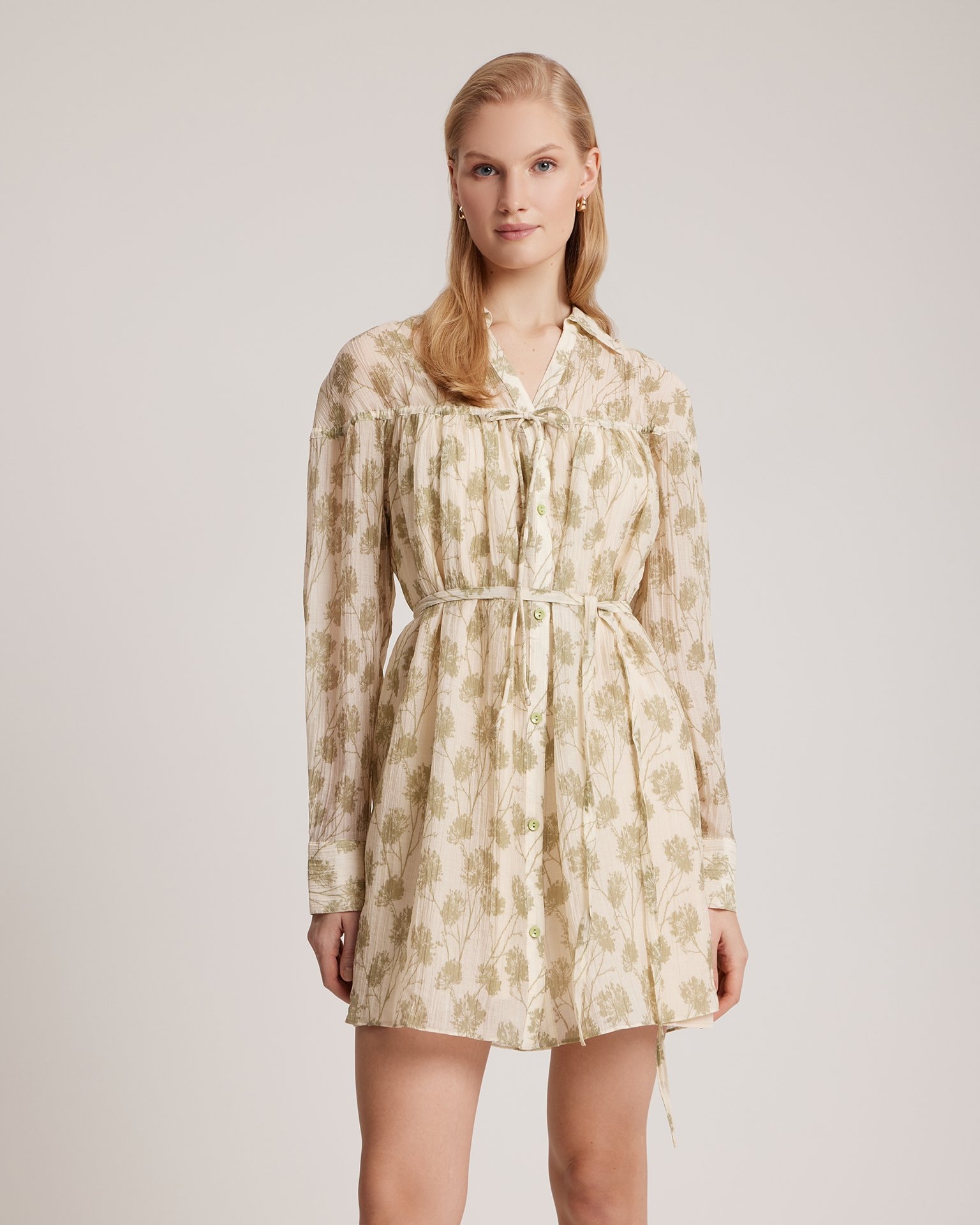 A-line silhouette dress, Green — photo 6
