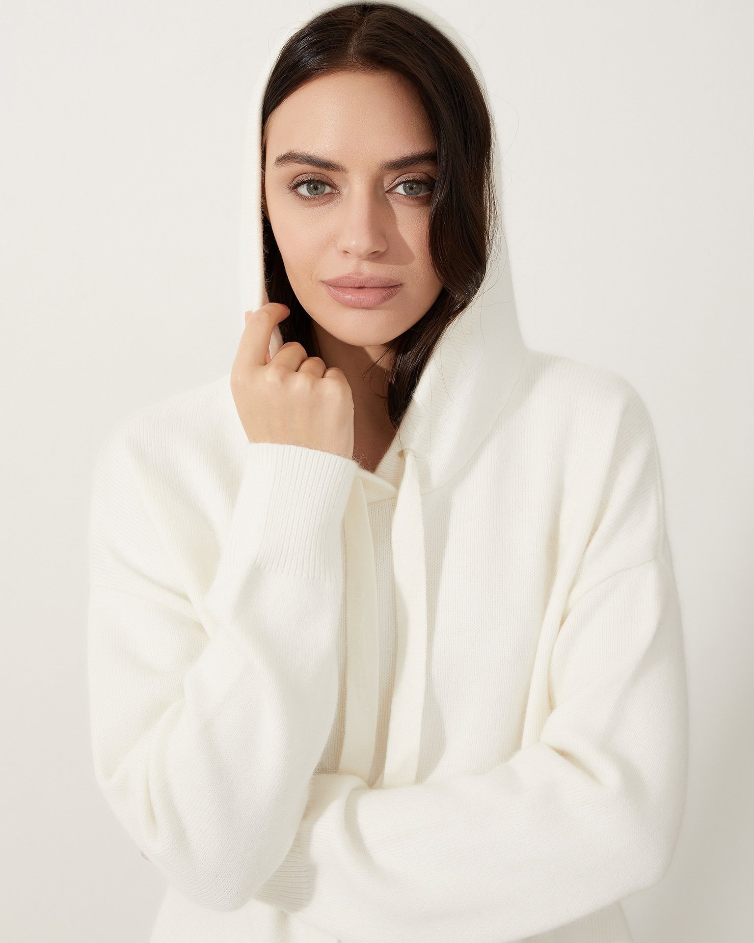 White Viscose Sweater, White