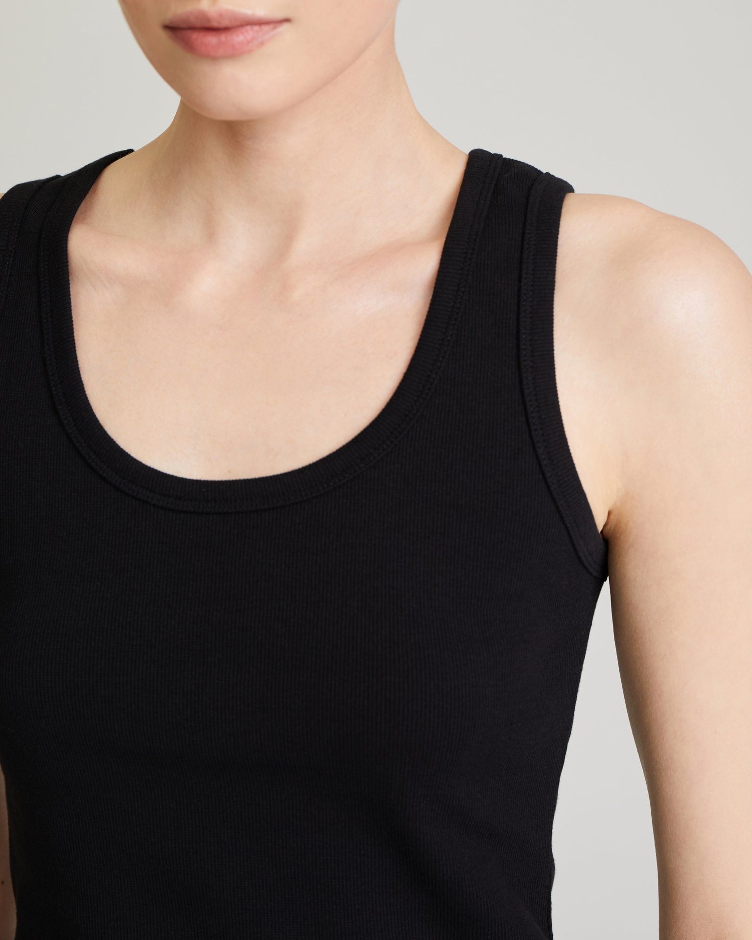 Top with wide straps, Black — photo 7