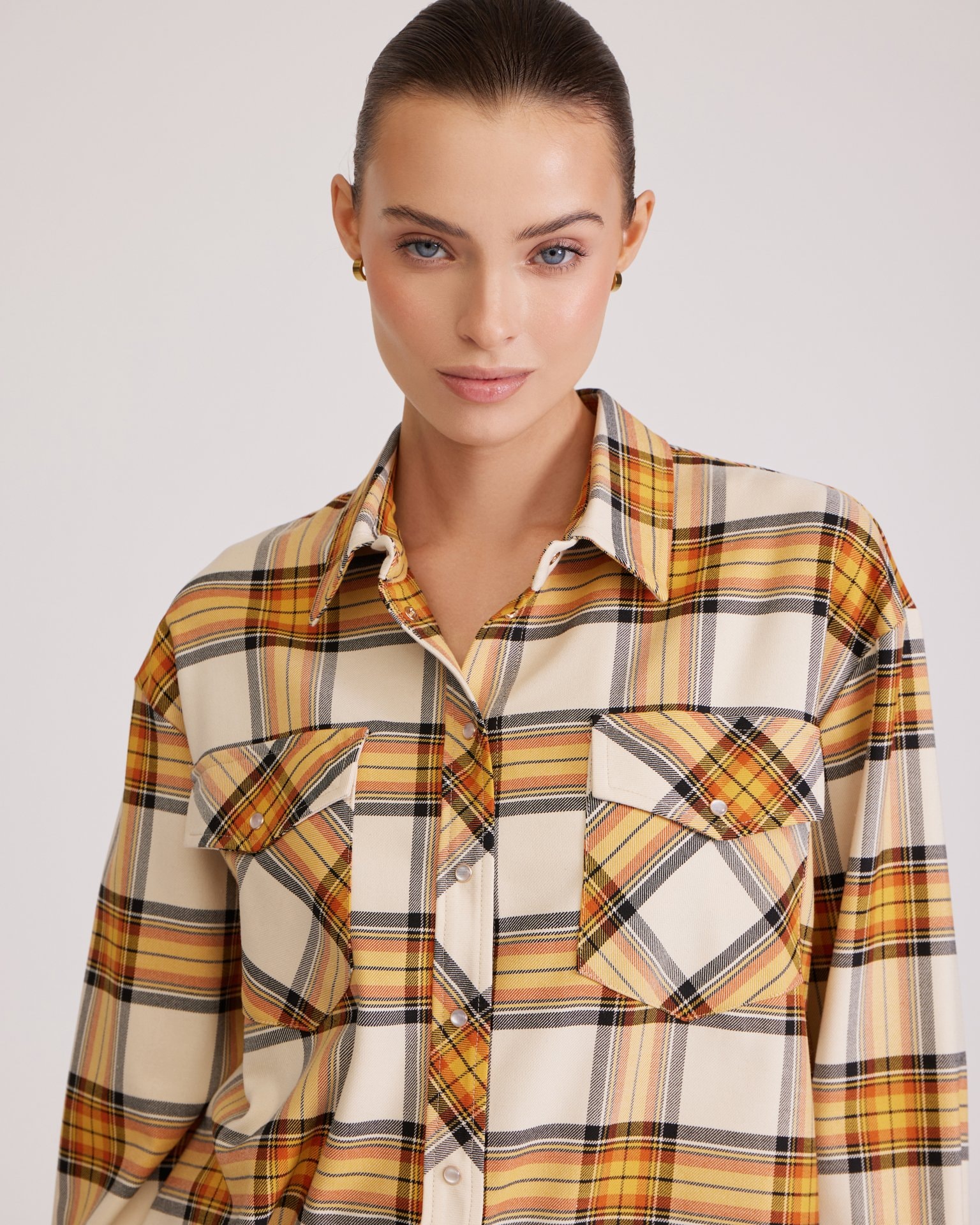 Checked shirt, Orange — photo 8