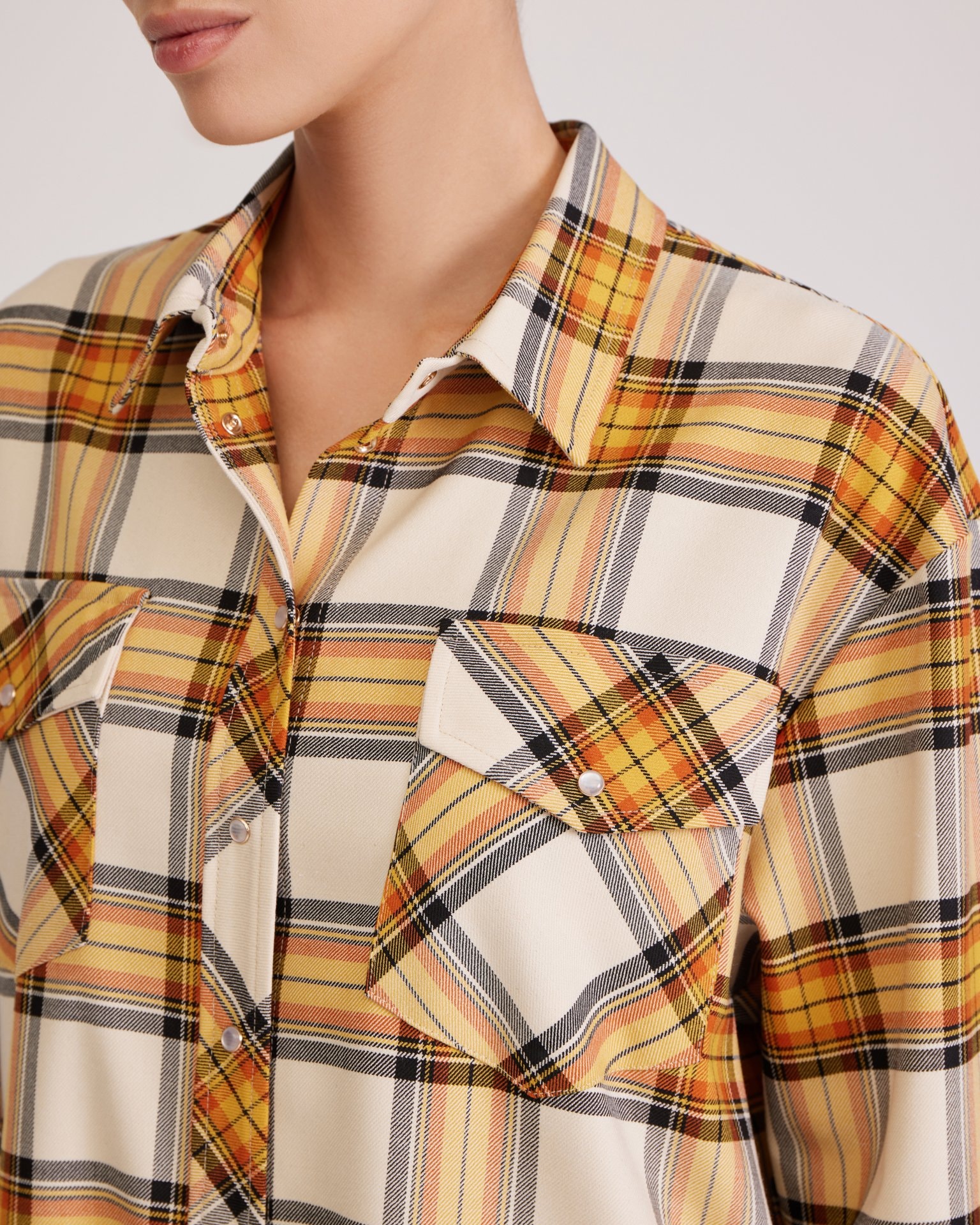 Checked shirt, Orange — photo 9