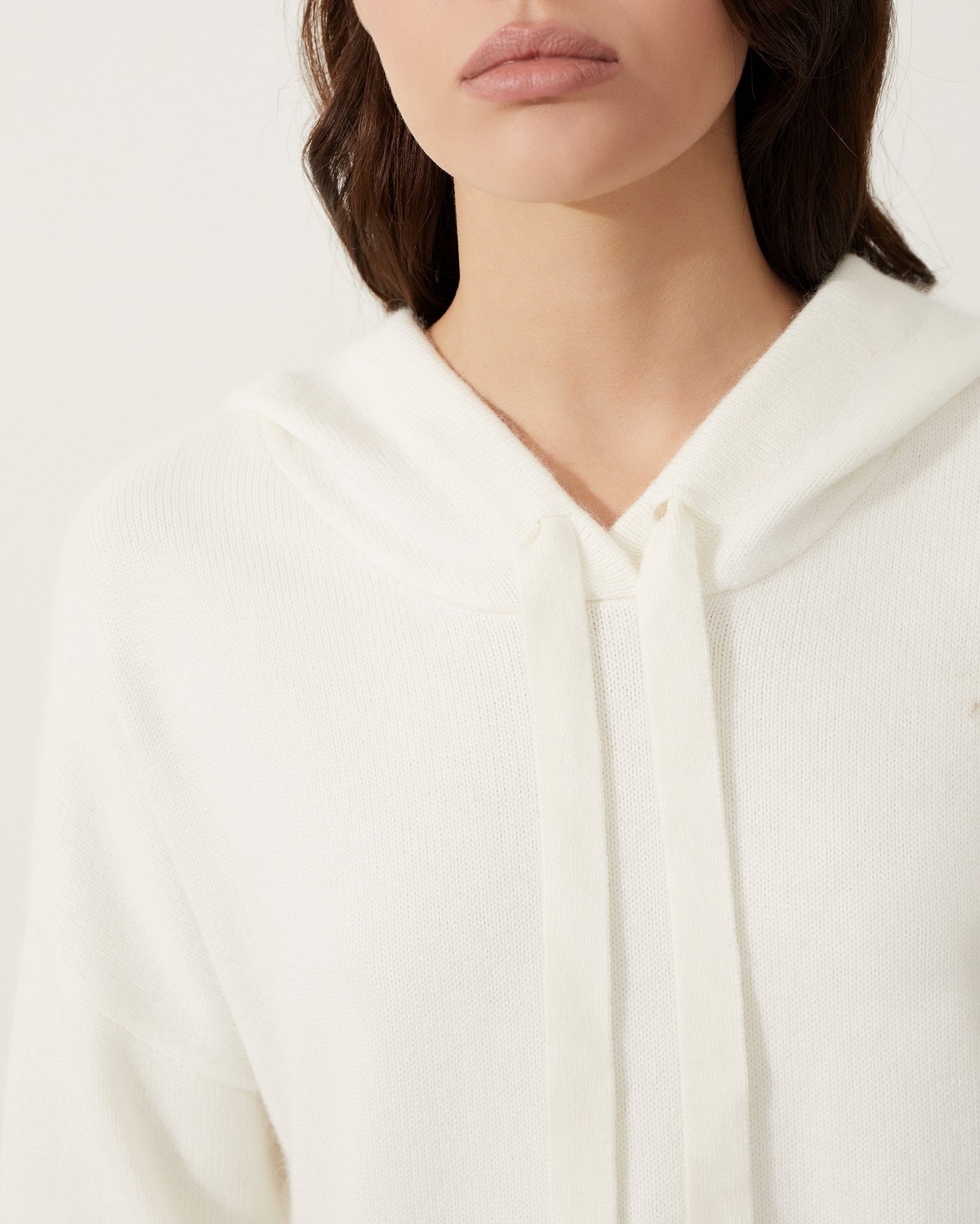 White Viscose Sweater, White — photo 5