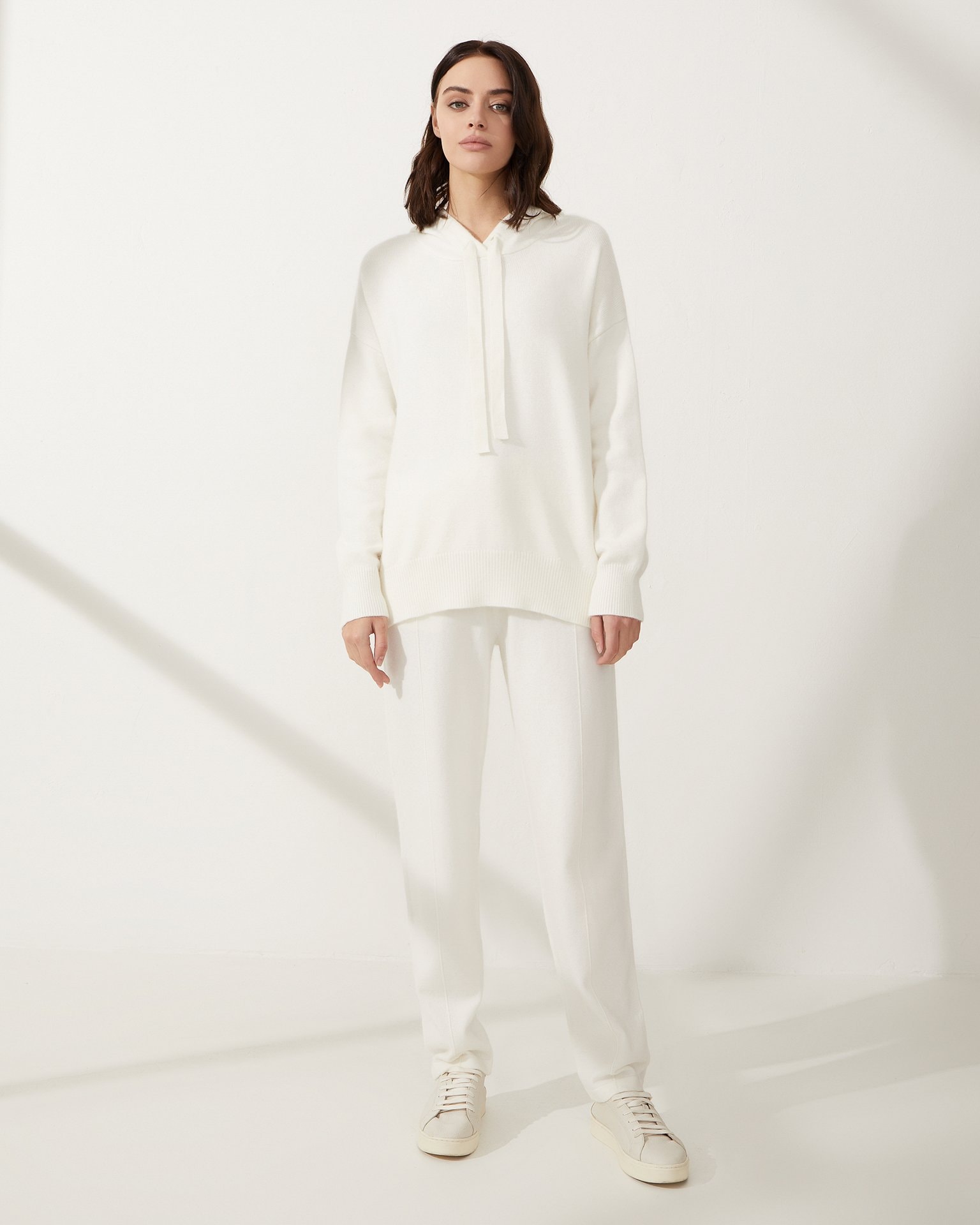 White Viscose Sweater, White — photo 3
