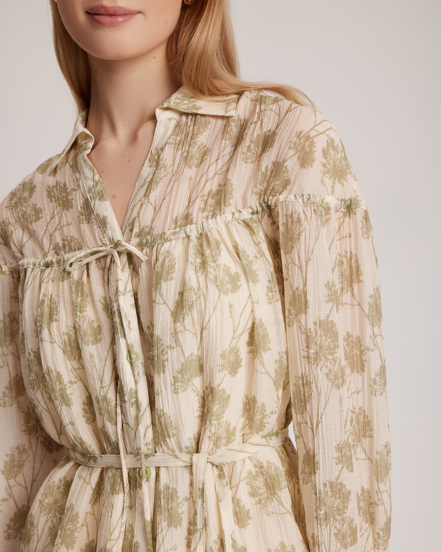 A-line silhouette dress, Green — photo 8