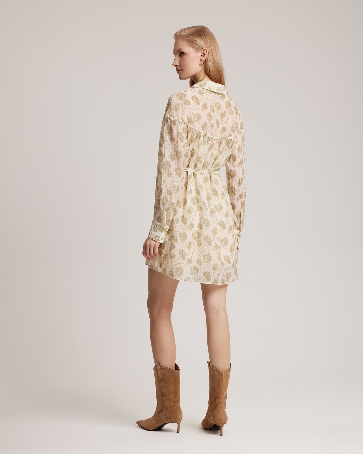 A-line silhouette dress, Green — photo 4