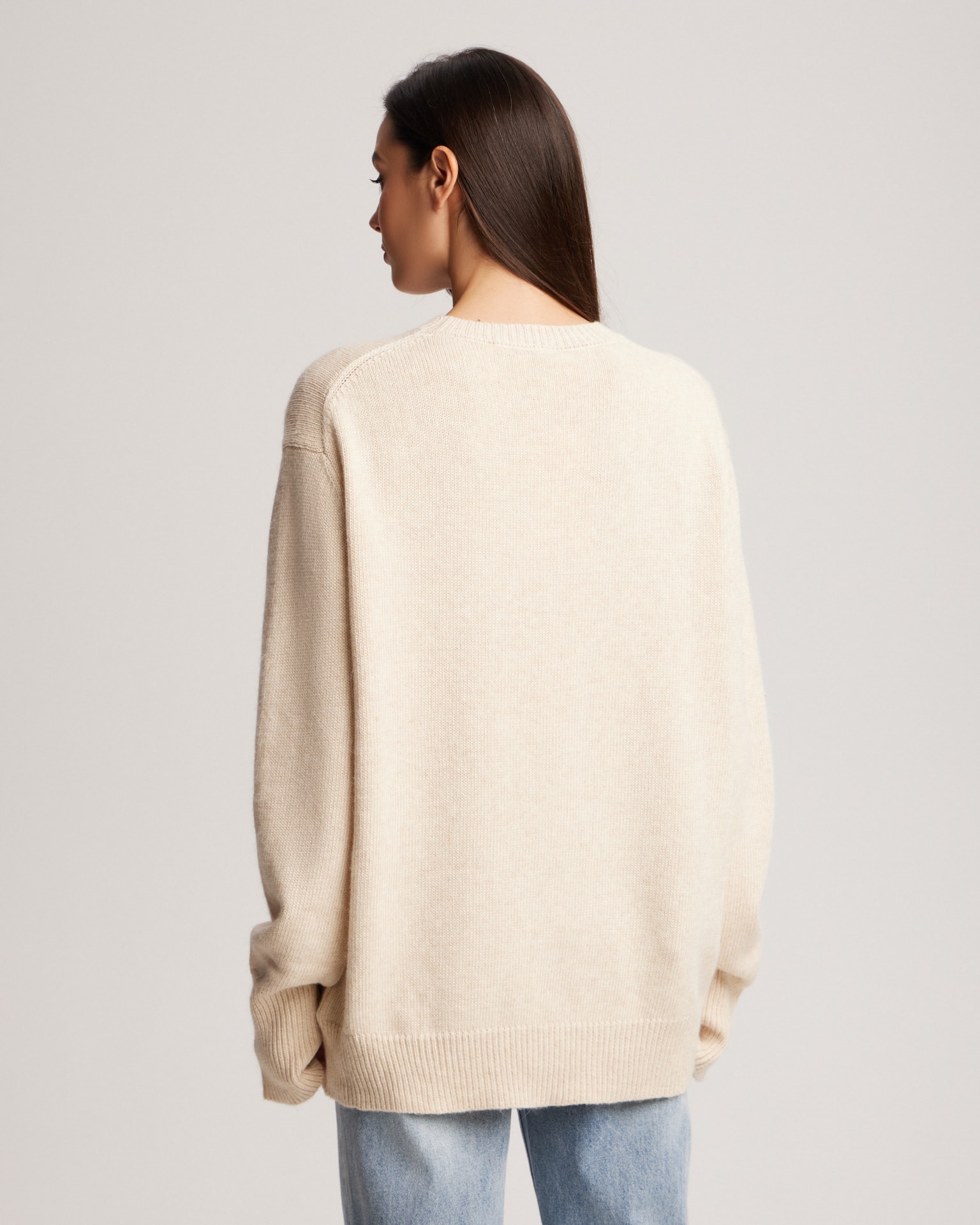 Oversize jumper in beige, Beige — photo 5