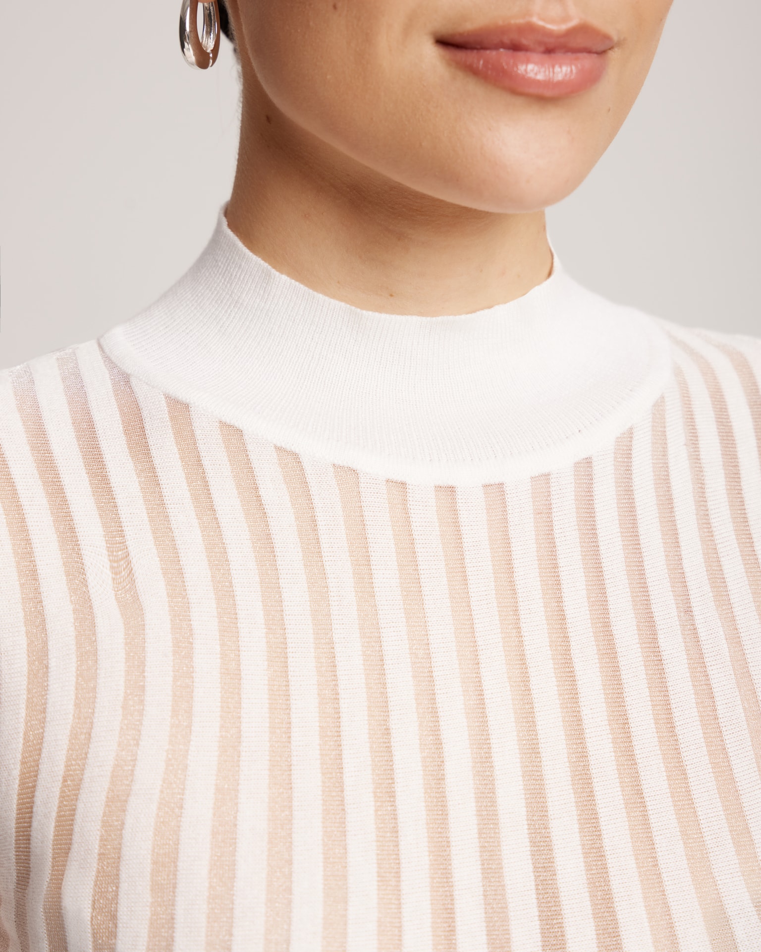 White top with long sleeves, White — photo 5