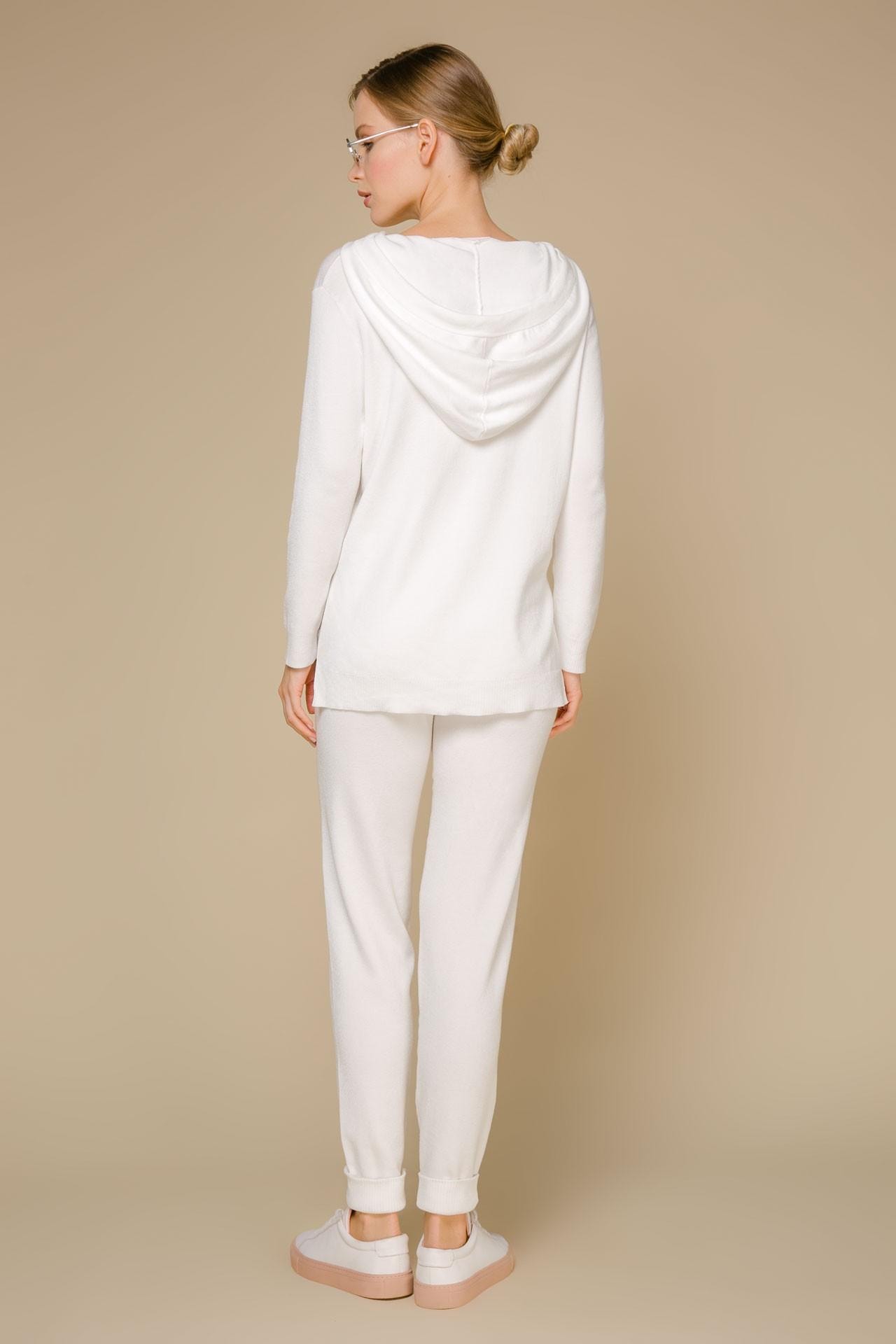 Lightweight trouser suit in a sport-chic style, White — photo 5
