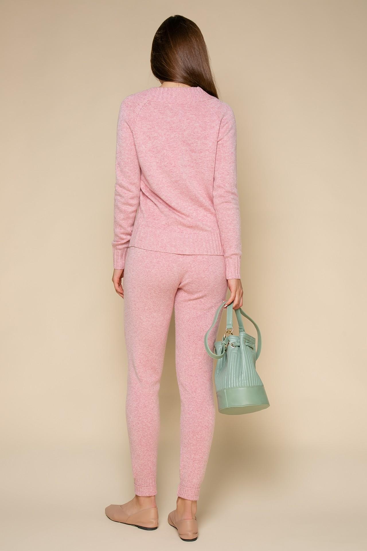 Cashmere trouser suit in pink mélange, Pink — photo 5