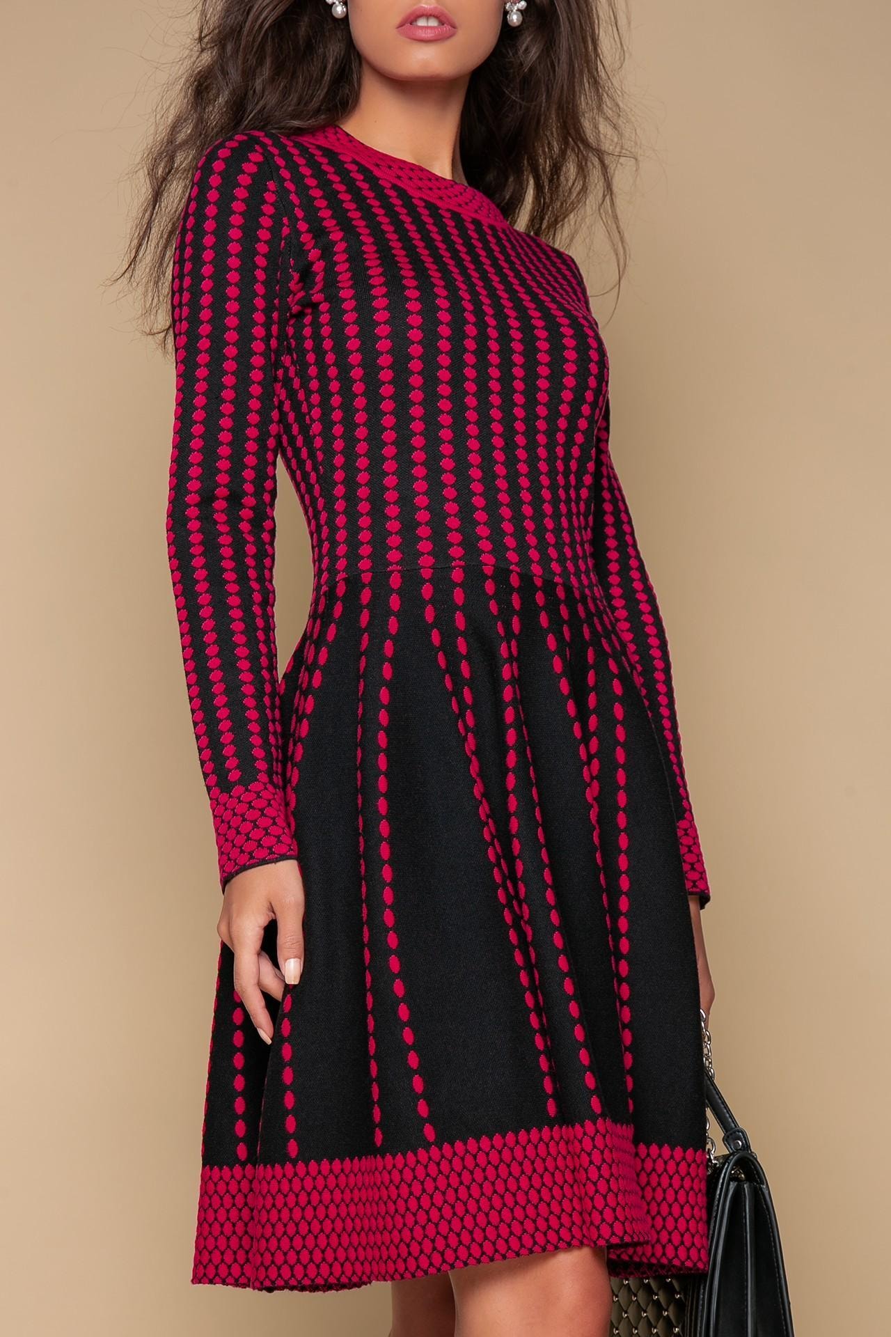 Striking dress with a fitted bodice and full skirt, Black — photo 4