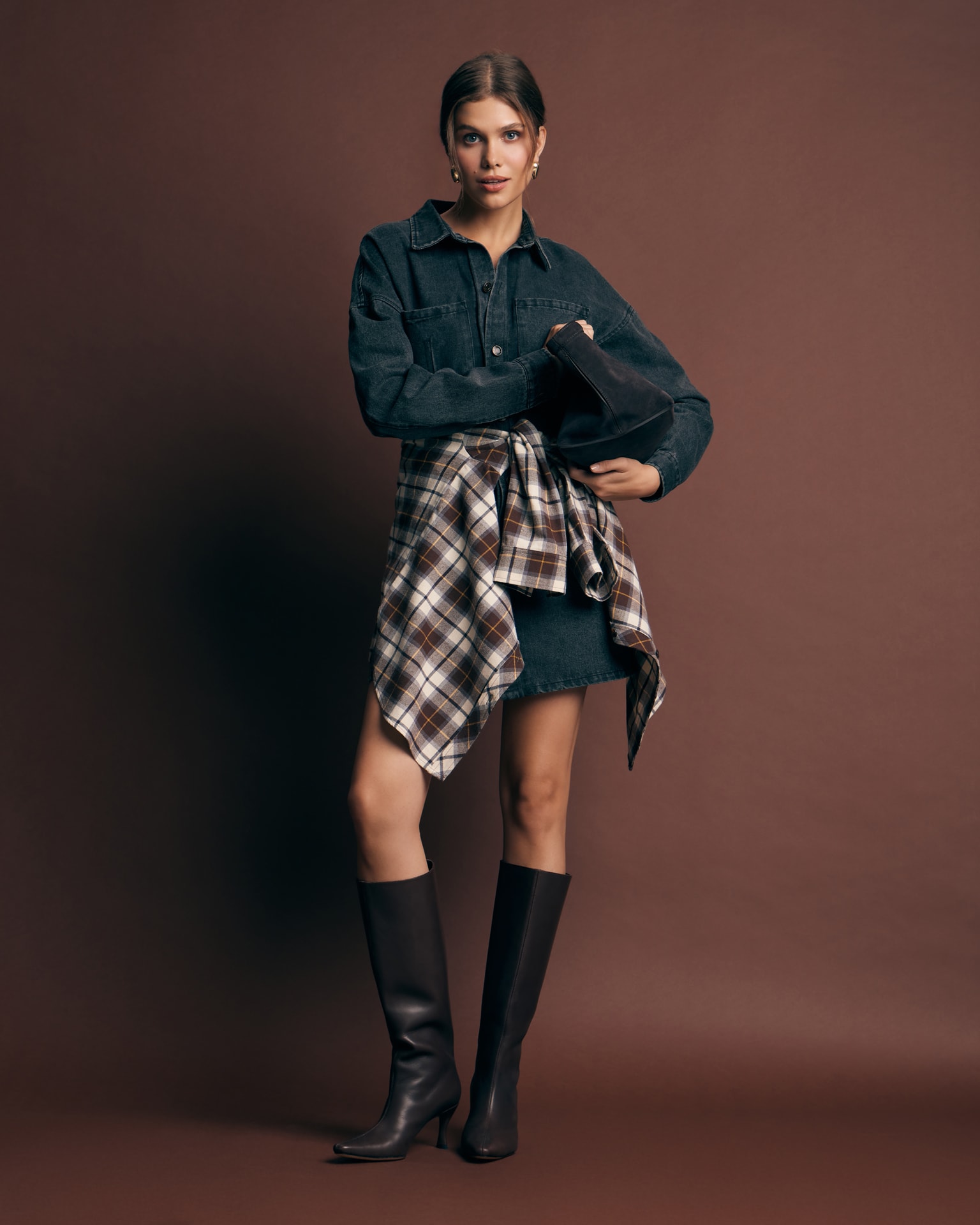 Denim dress, Grey — photo 3
