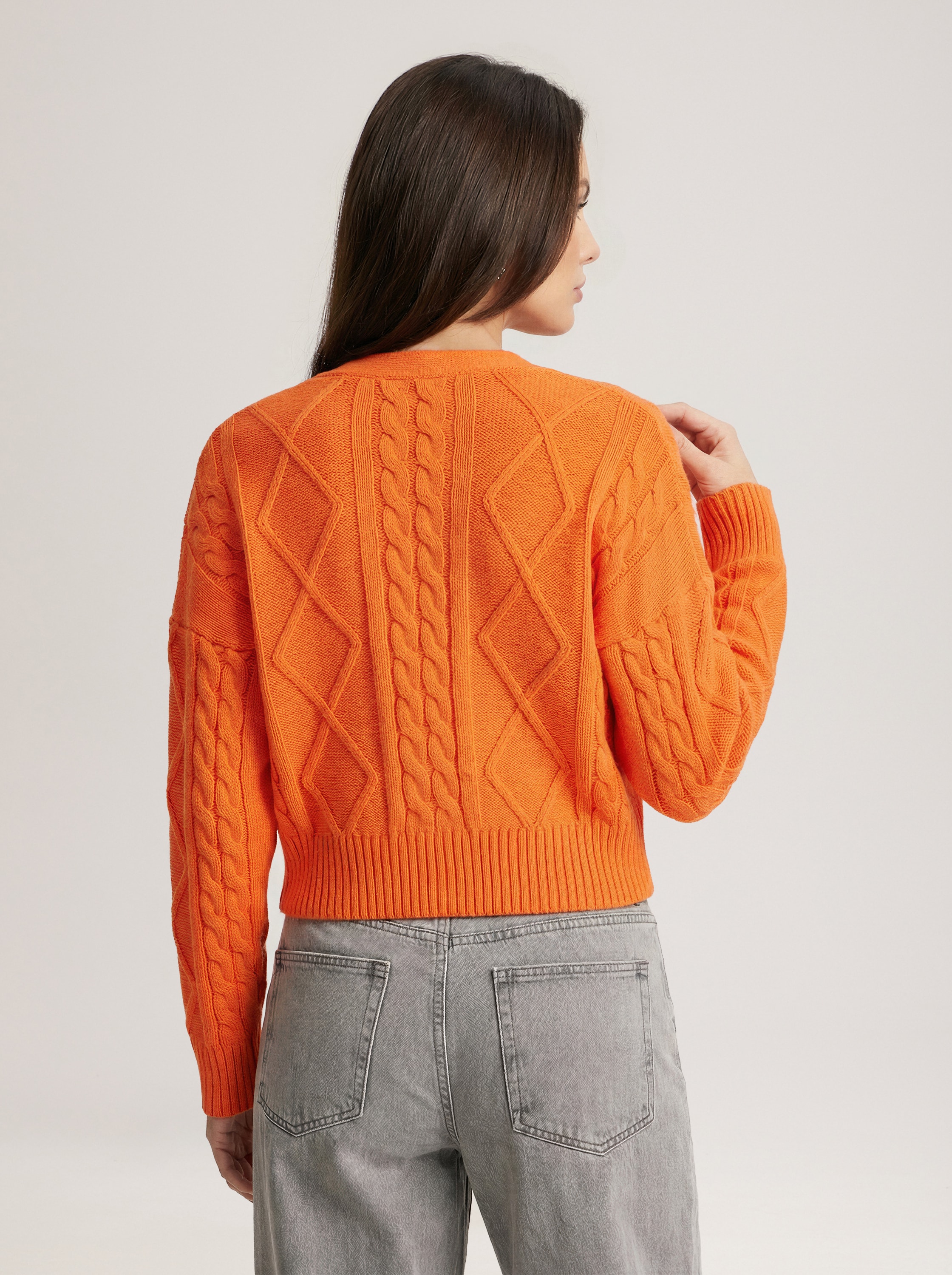 Orange cardigan, Orange — photo 5