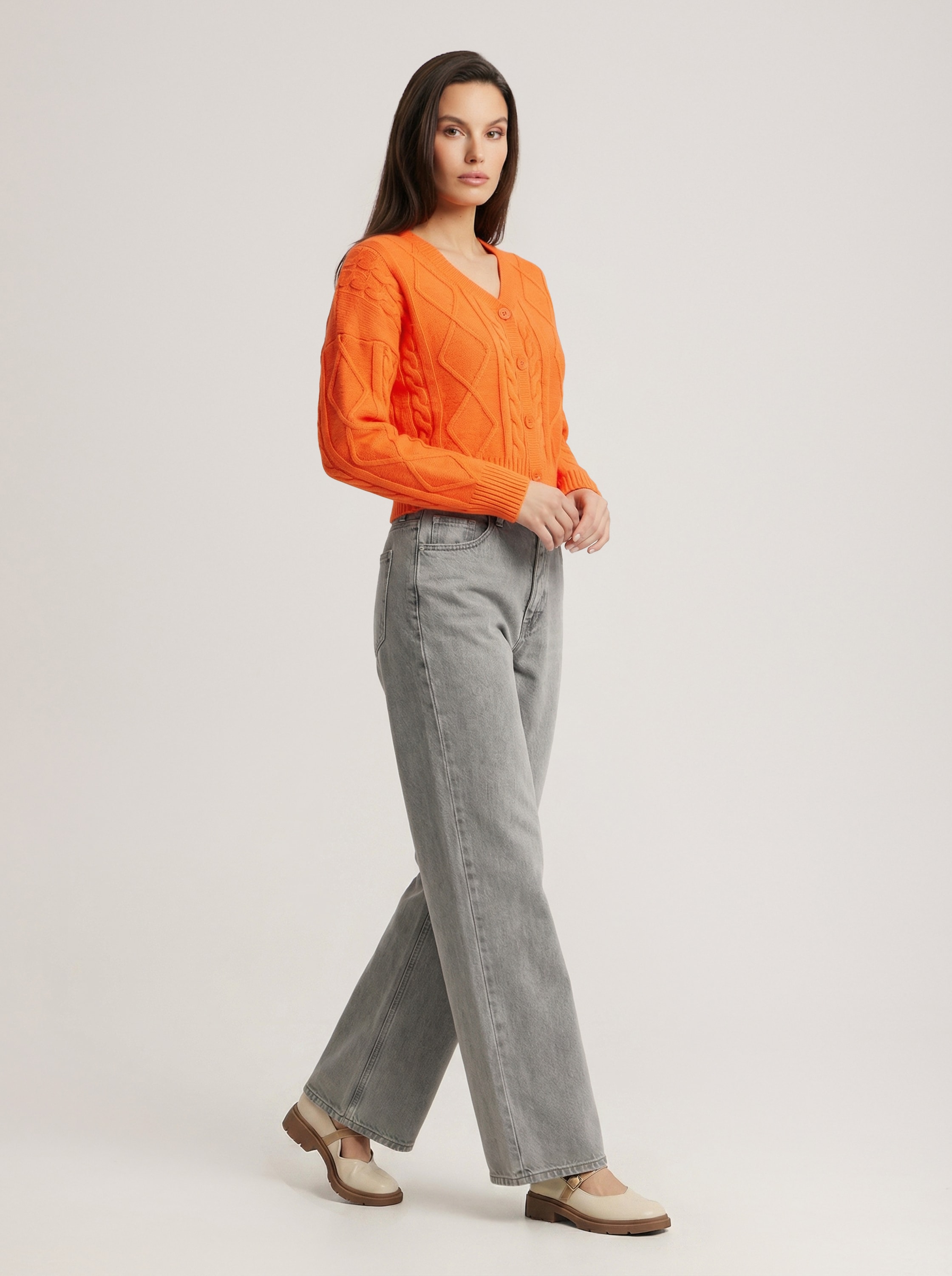 Orange cardigan, Orange — photo 3
