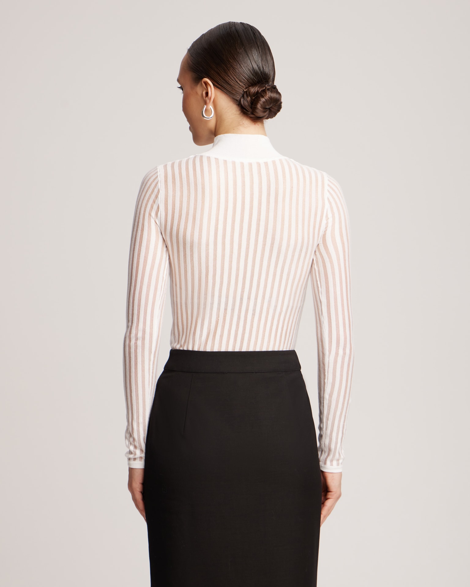 White top with long sleeves, White — photo 3