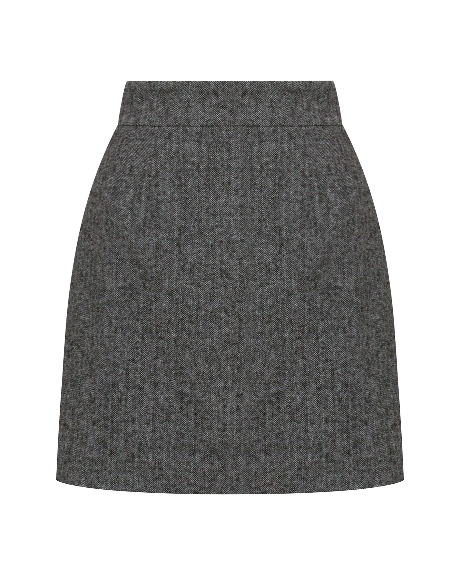 High-waisted wool skirt, Dark Grey — photo 9