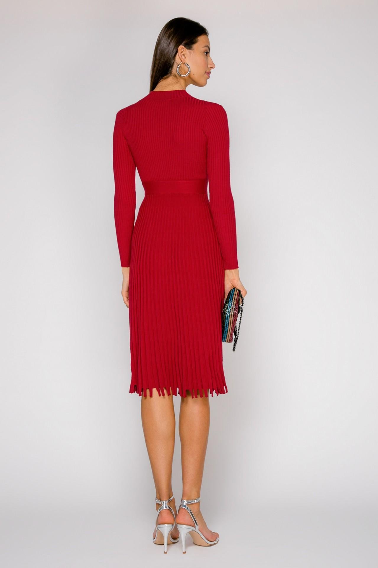 Dress in marsala shade, Burgundy — photo 5