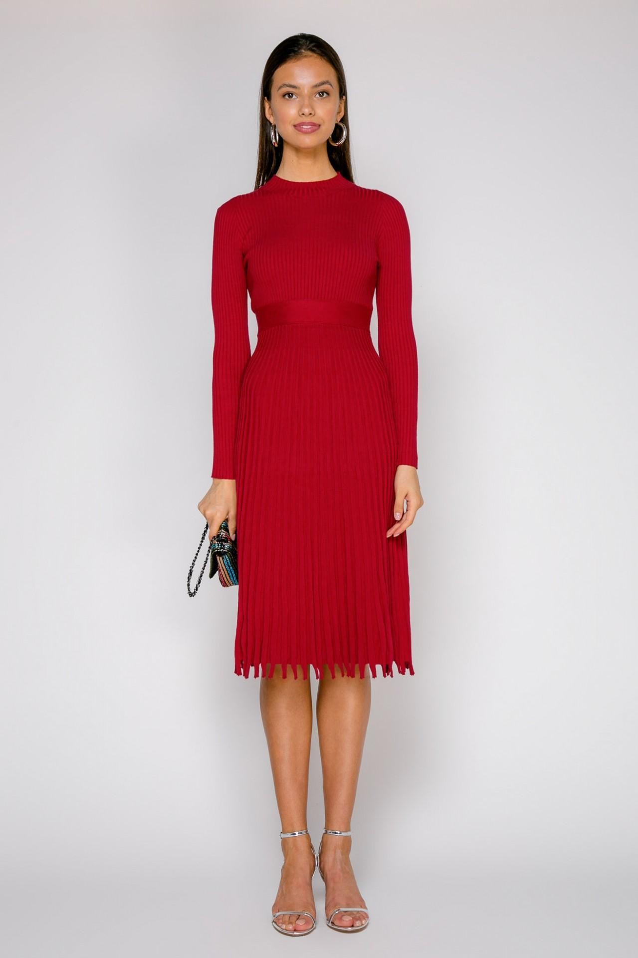 Dress in marsala shade, Burgundy — photo 2