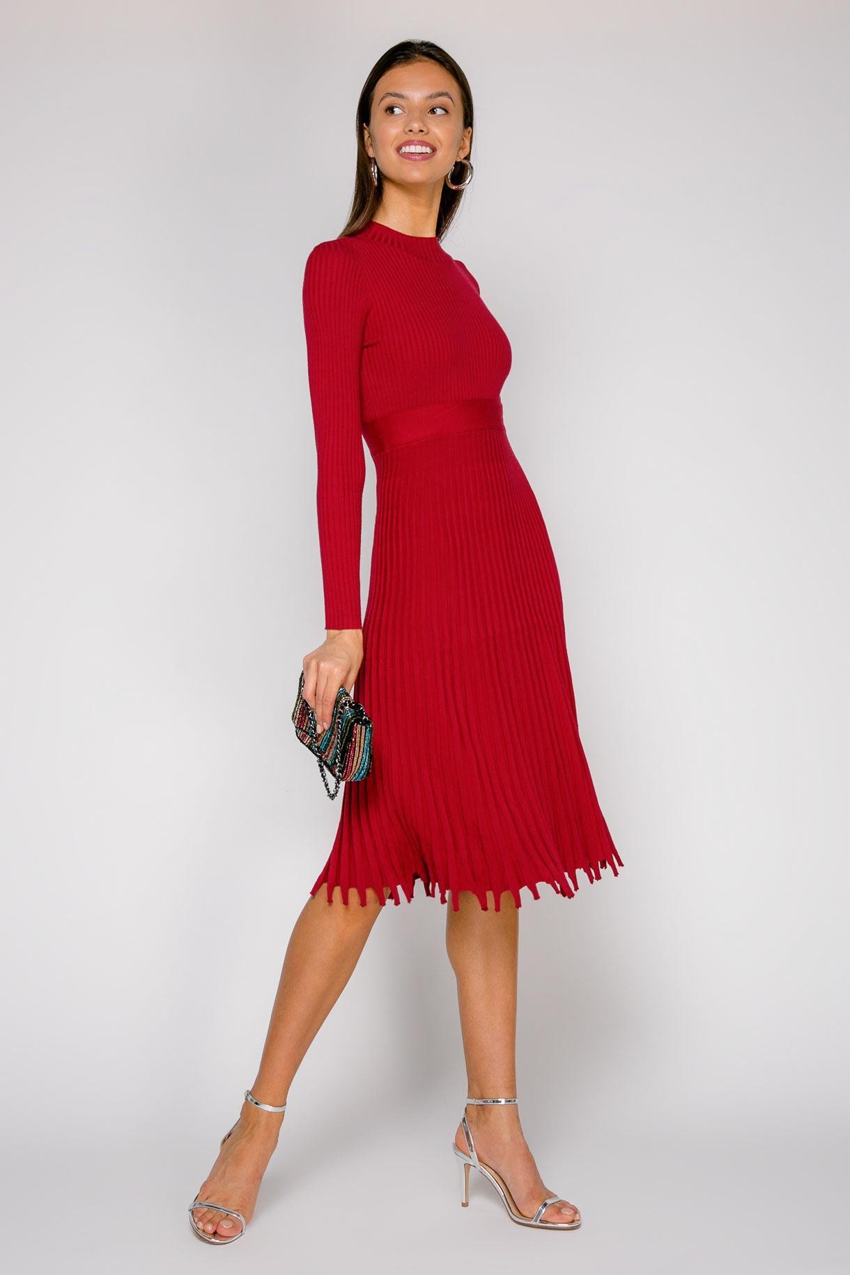 Dress in marsala shade, Burgundy — photo 3