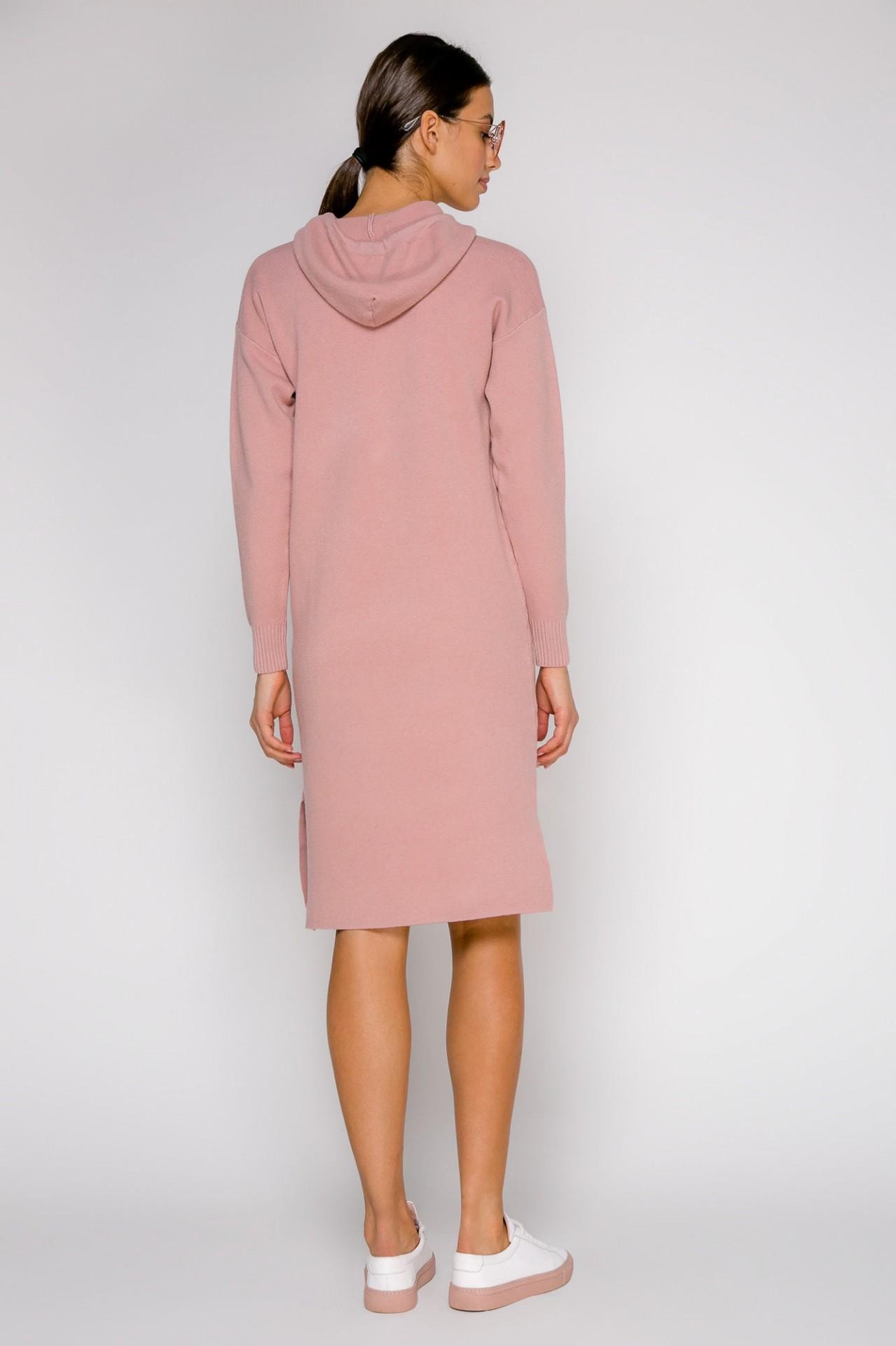 A hoodie-style dress in tea rose, Pink — photo 2