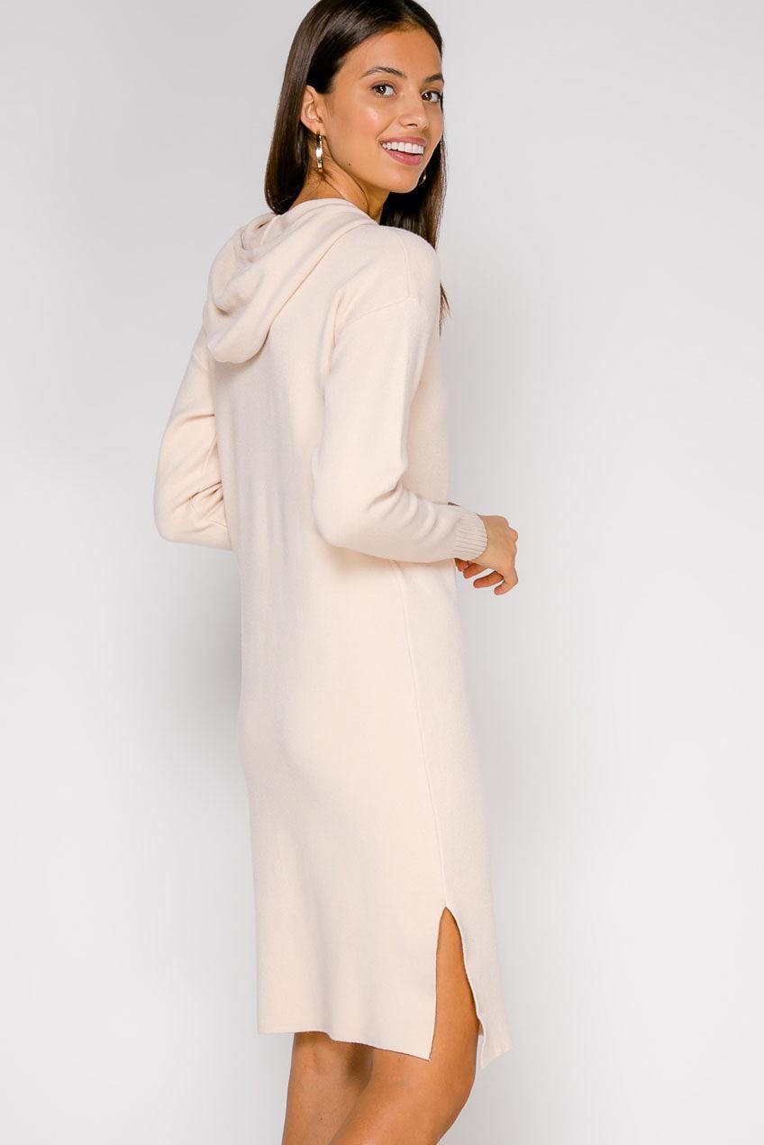 Straight-cut casual-style dress, Beige