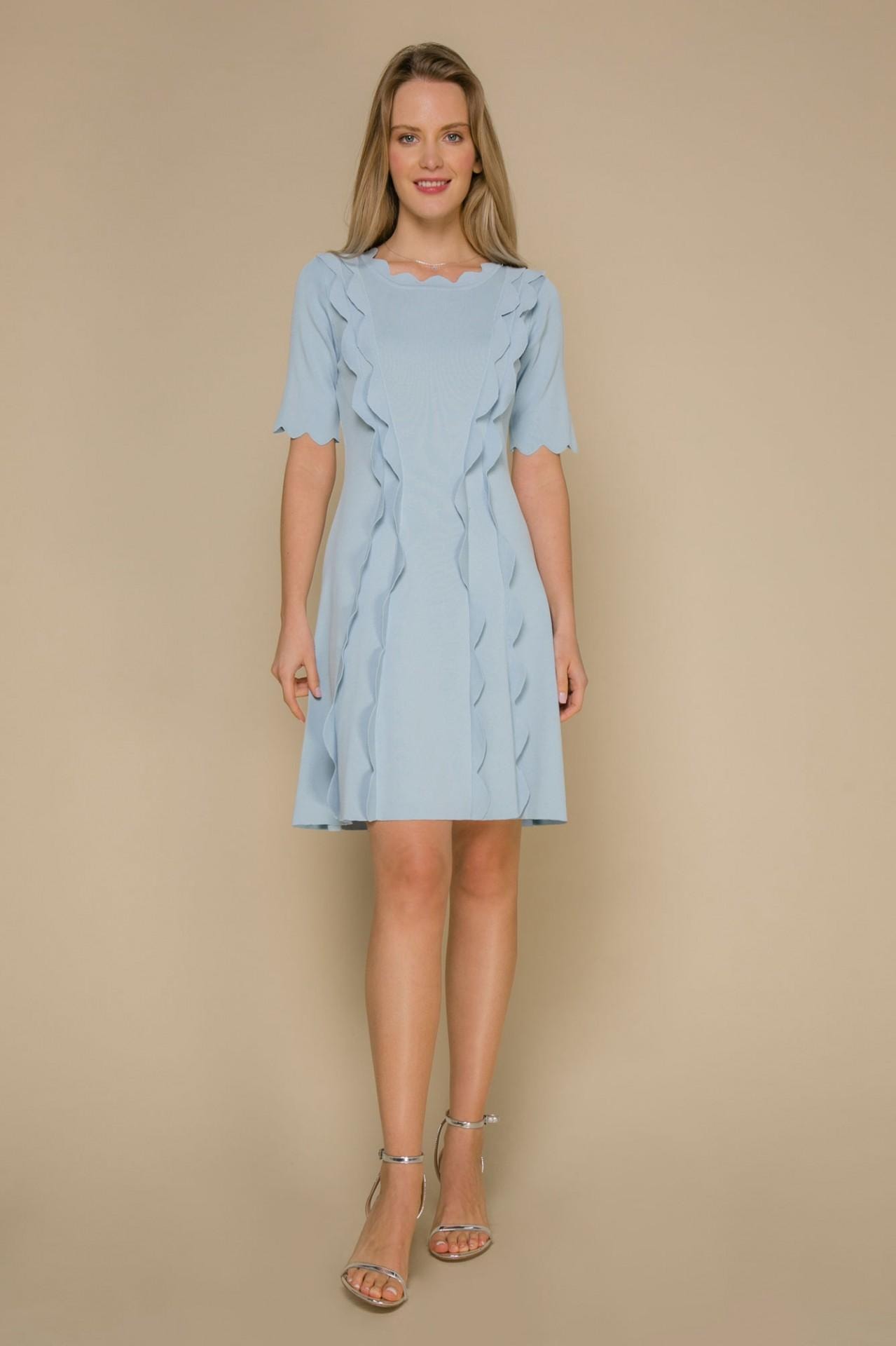 Soft blue dress with ruffles, Sky Blue