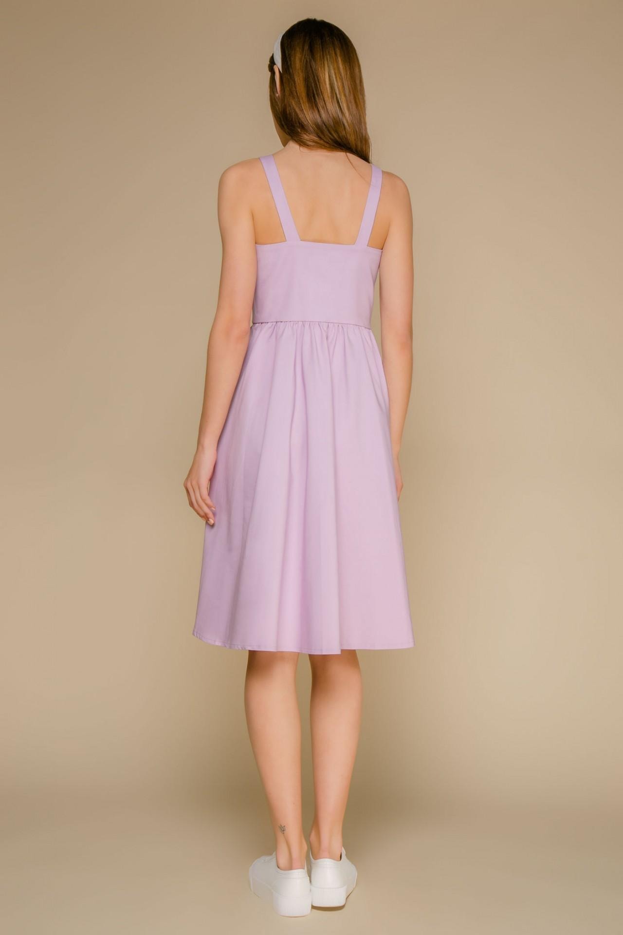 Delicate lilac-toned pinafore with a full skirt, Lilac — photo 5
