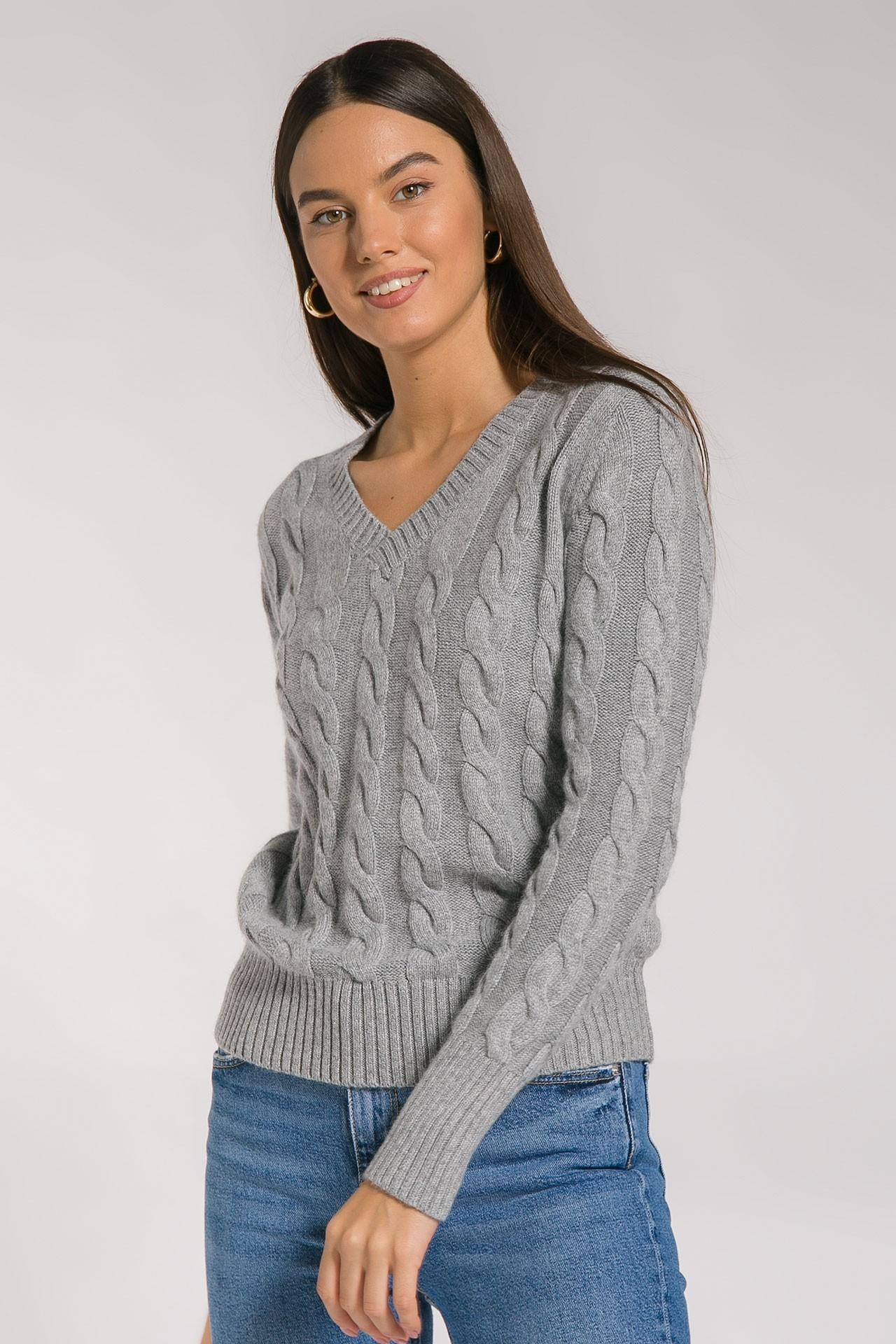 Jumper with a textured pattern, Grey — photo 3