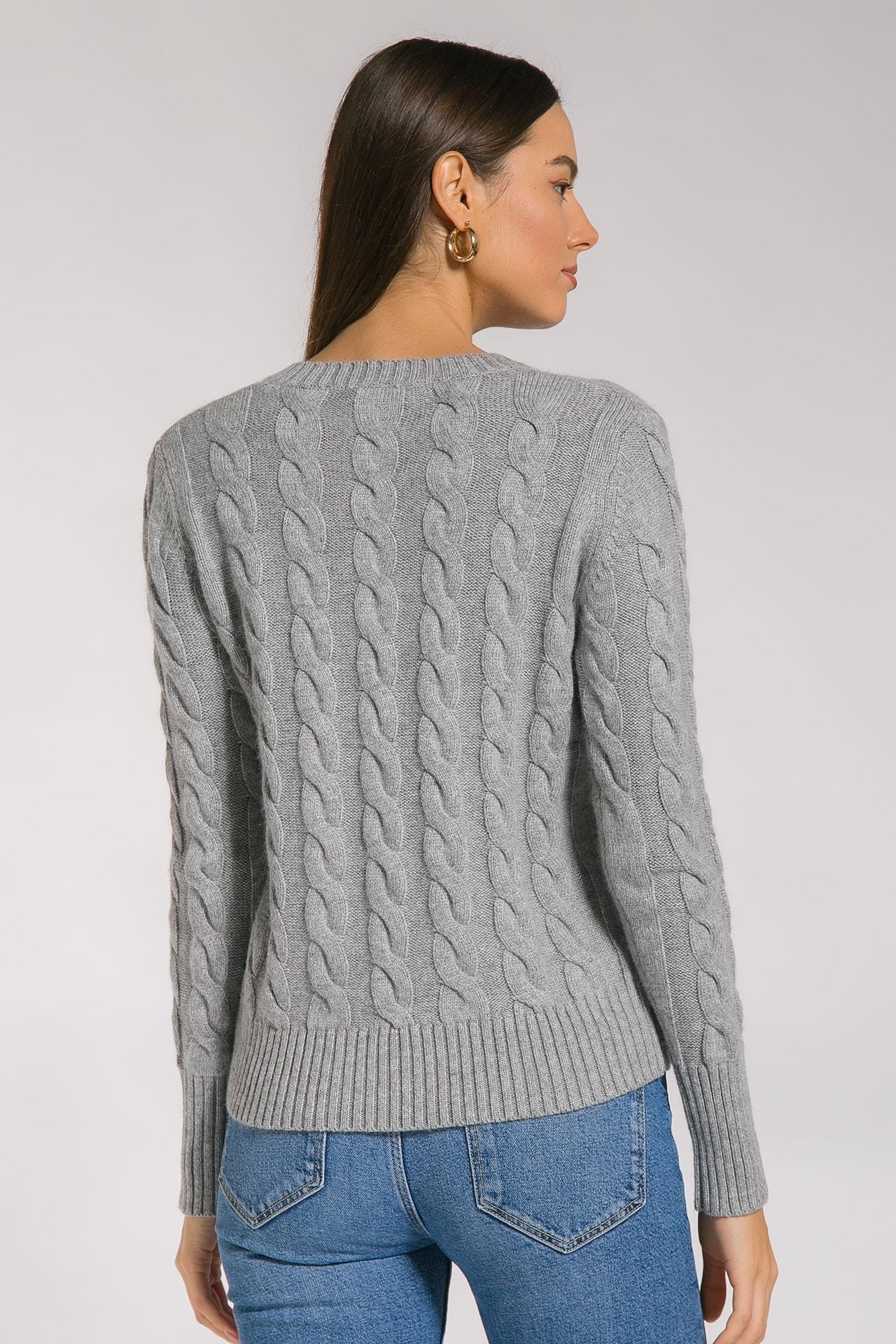 Jumper with a textured pattern, Grey — photo 4
