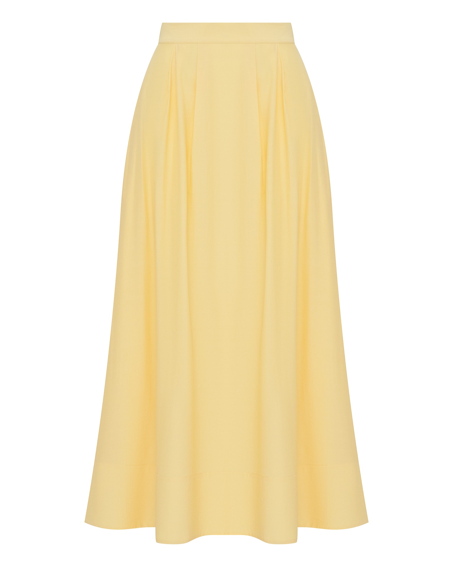 flowing midi skirt, Yellow — photo 8
