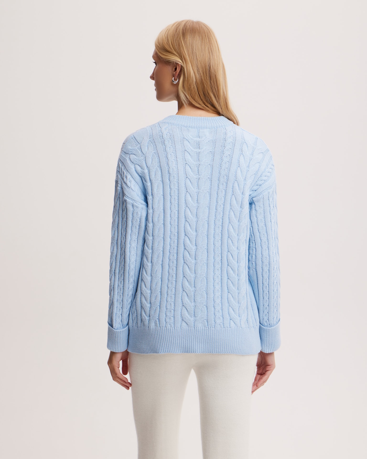 Textured jumper in blue, Sky Blue — photo 3