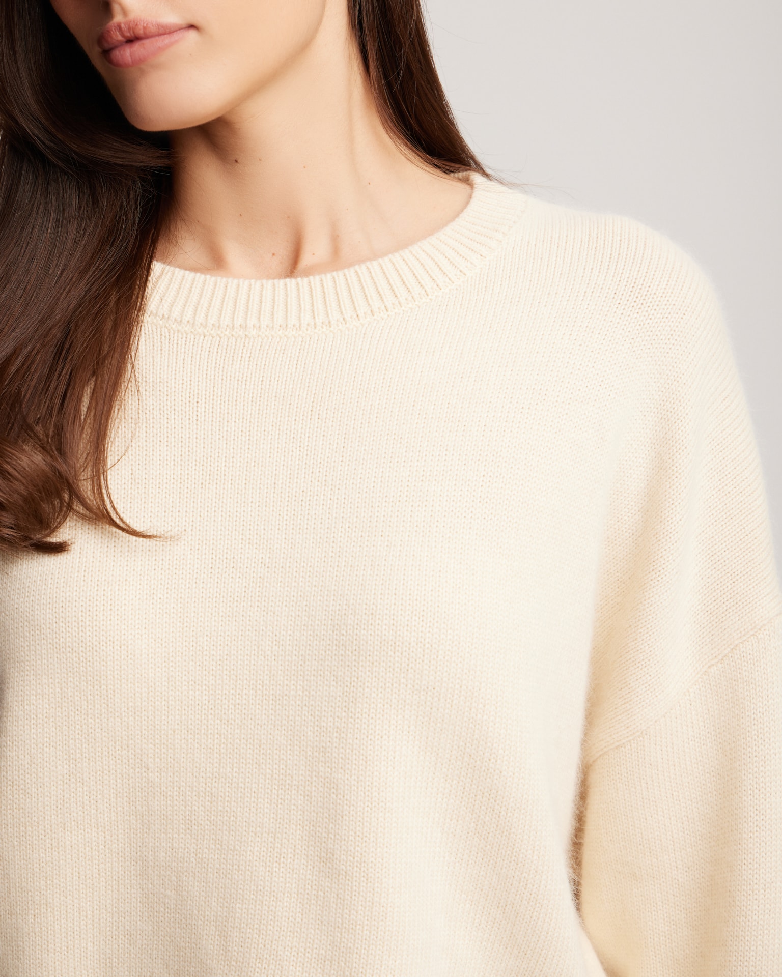 Cropped beige jumper, Beige — photo 4
