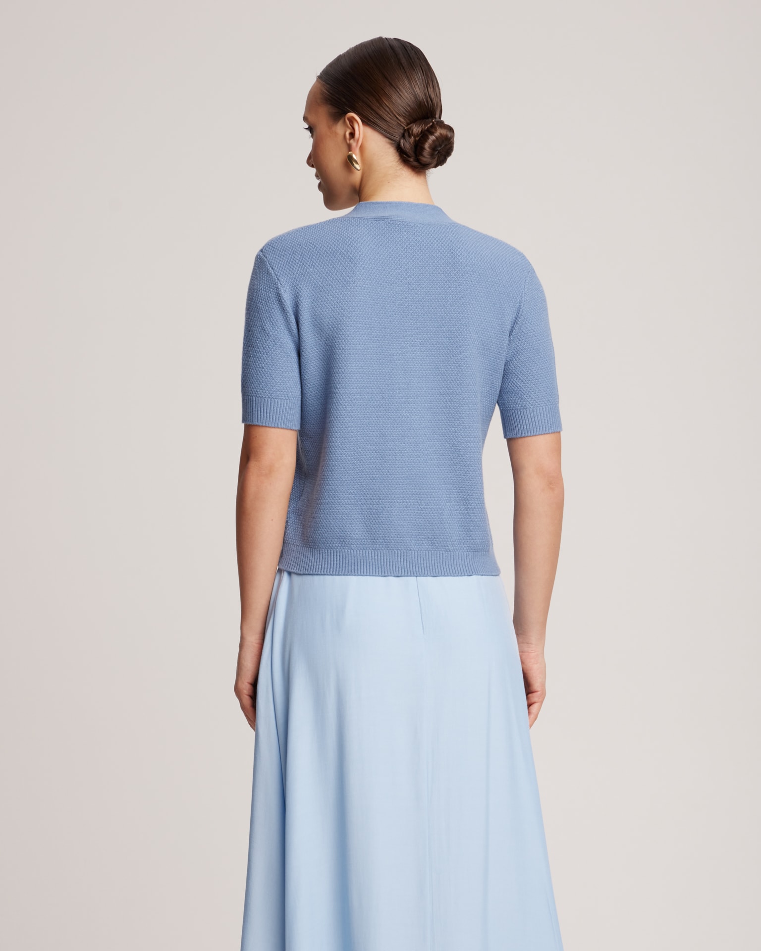 Short sleeve cardigan, Blue — photo 3