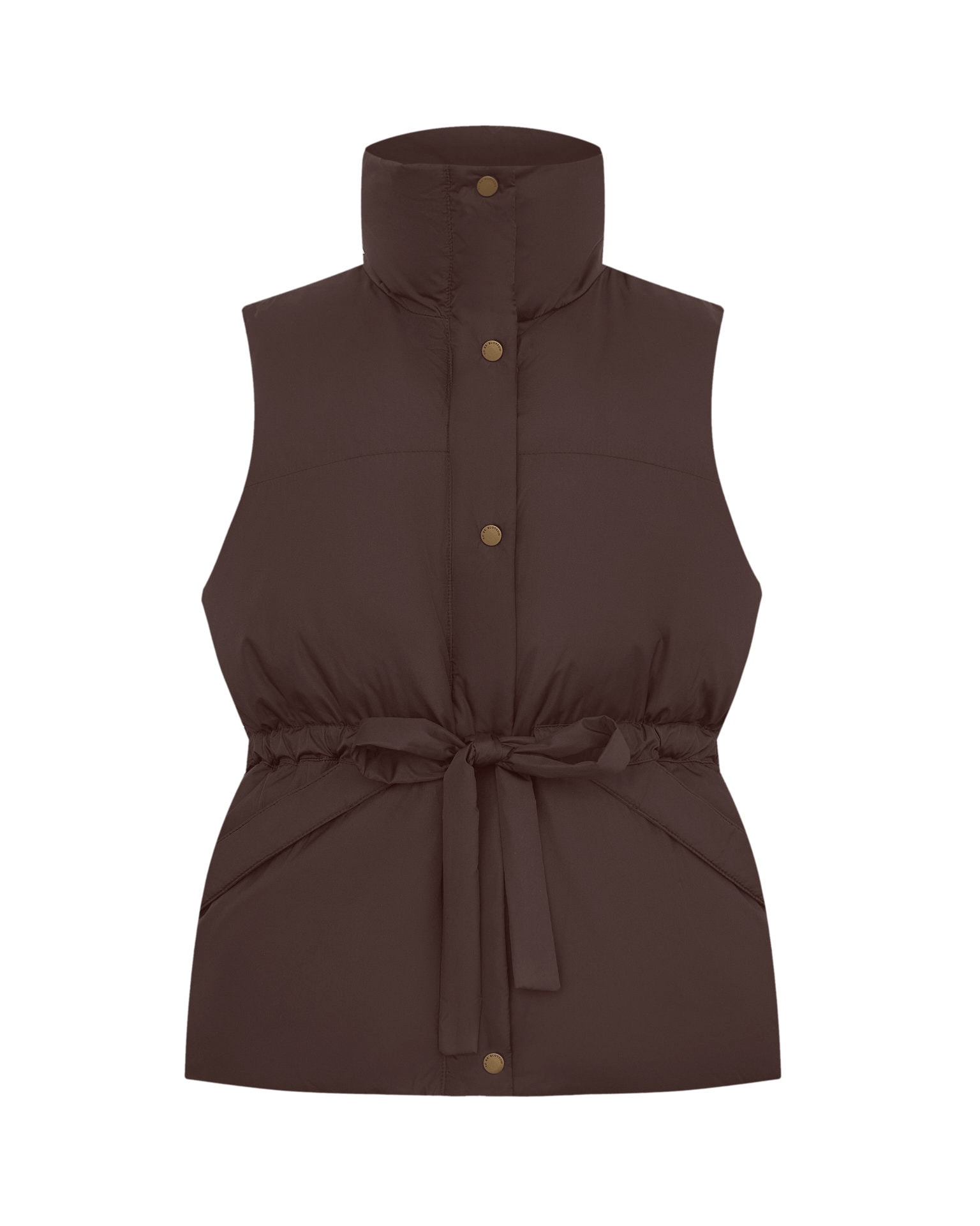 Belted waistcoat, Brown — photo 8