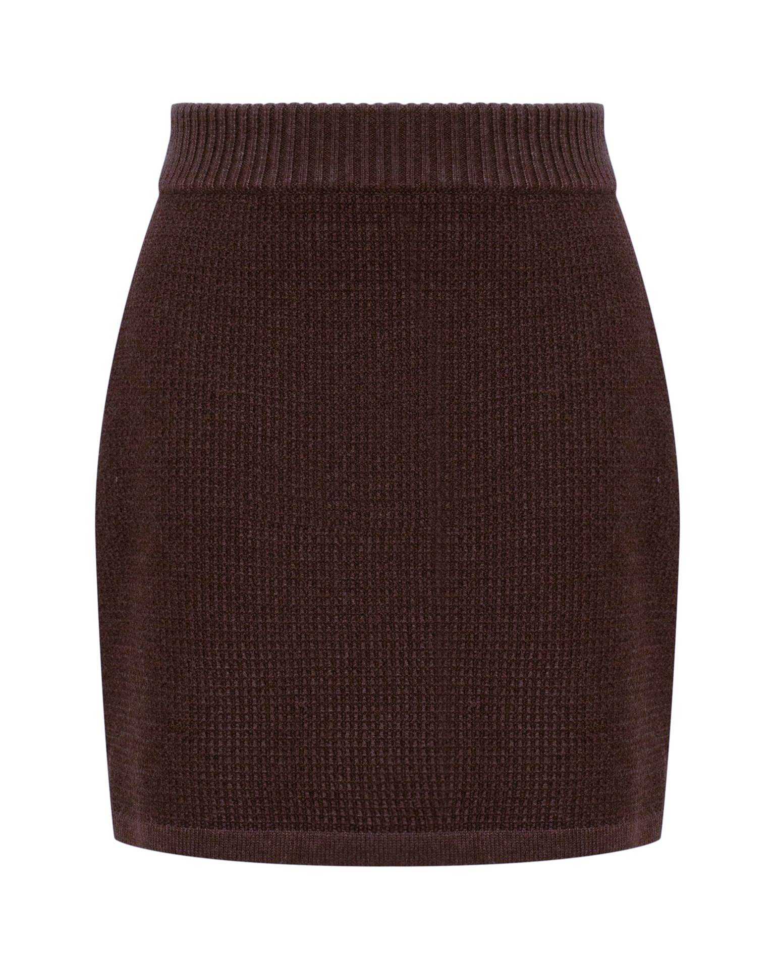 Textured knit mini skirt, Brown — photo 7