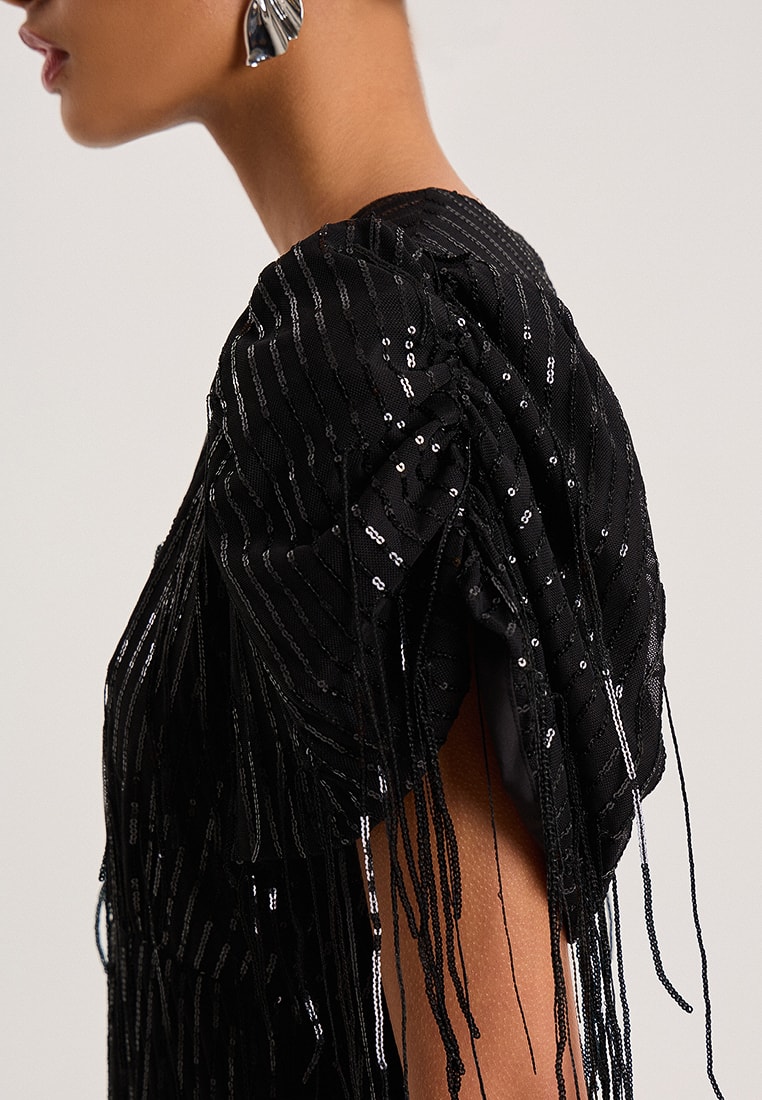 Sequin dress, Black — photo 7
