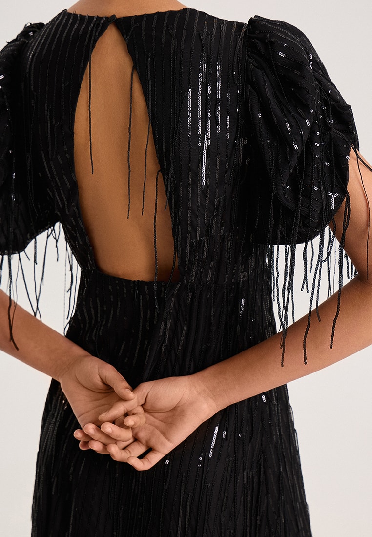 Sequin dress, Black — photo 8