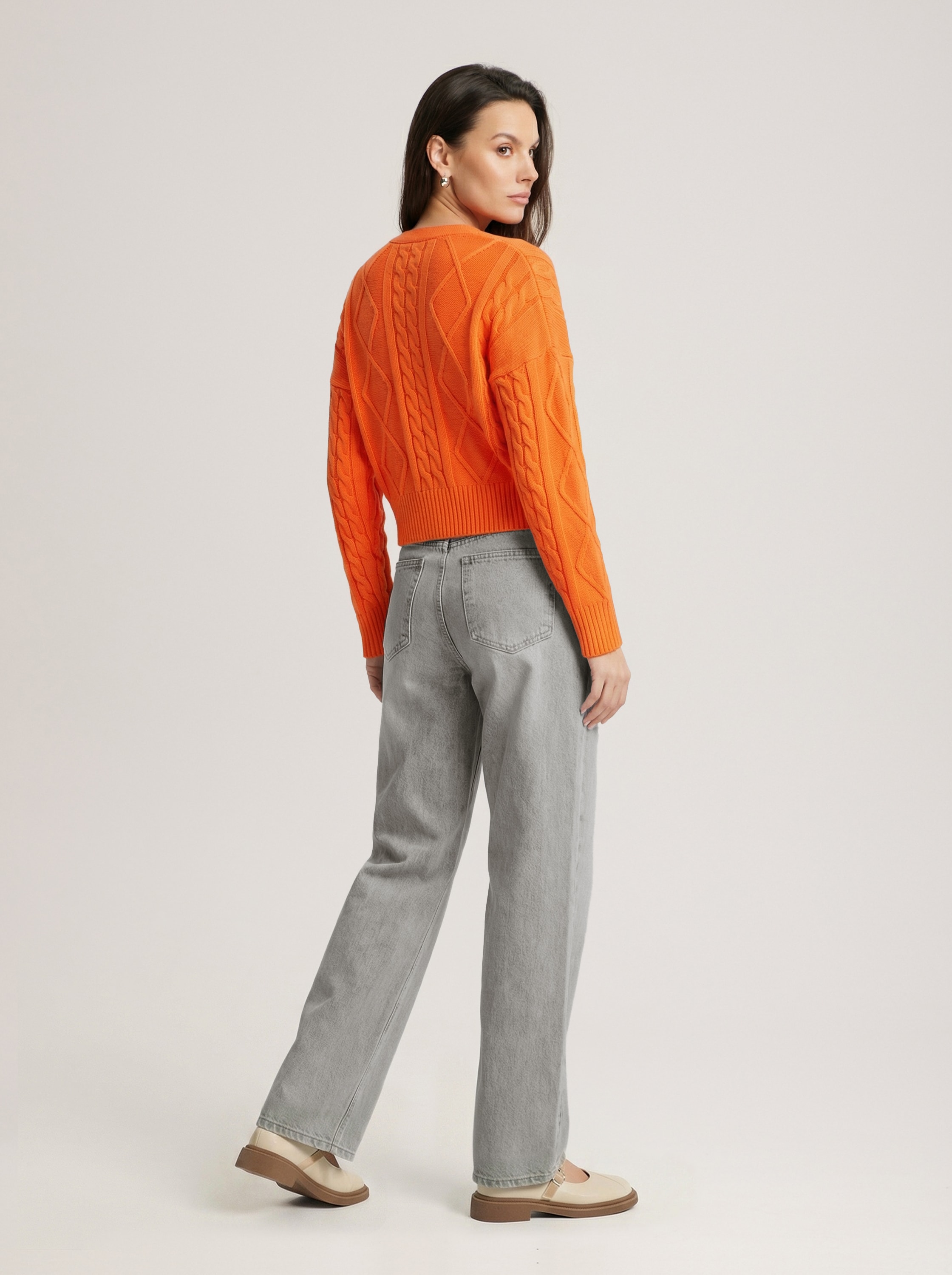 Orange cardigan, Orange — photo 4