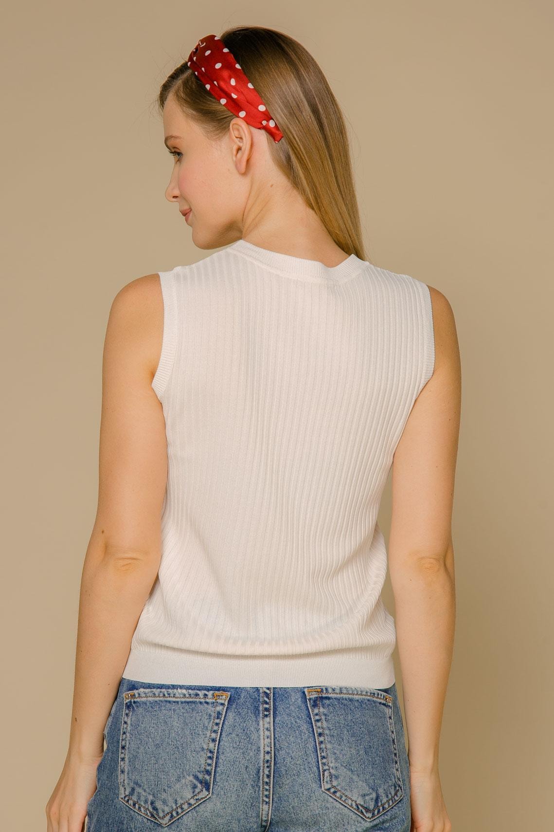 Cream-coloured top, Beige — photo 4