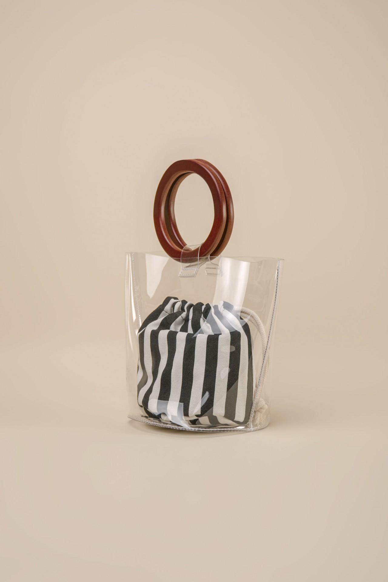 Plexiglass bag with an internal cotton pouch, Black & White — photo 2