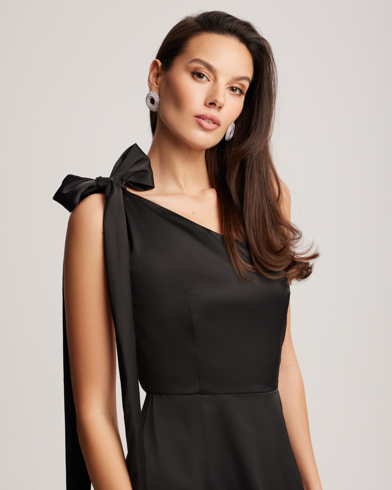 Dress with statement bow, Black — photo 3