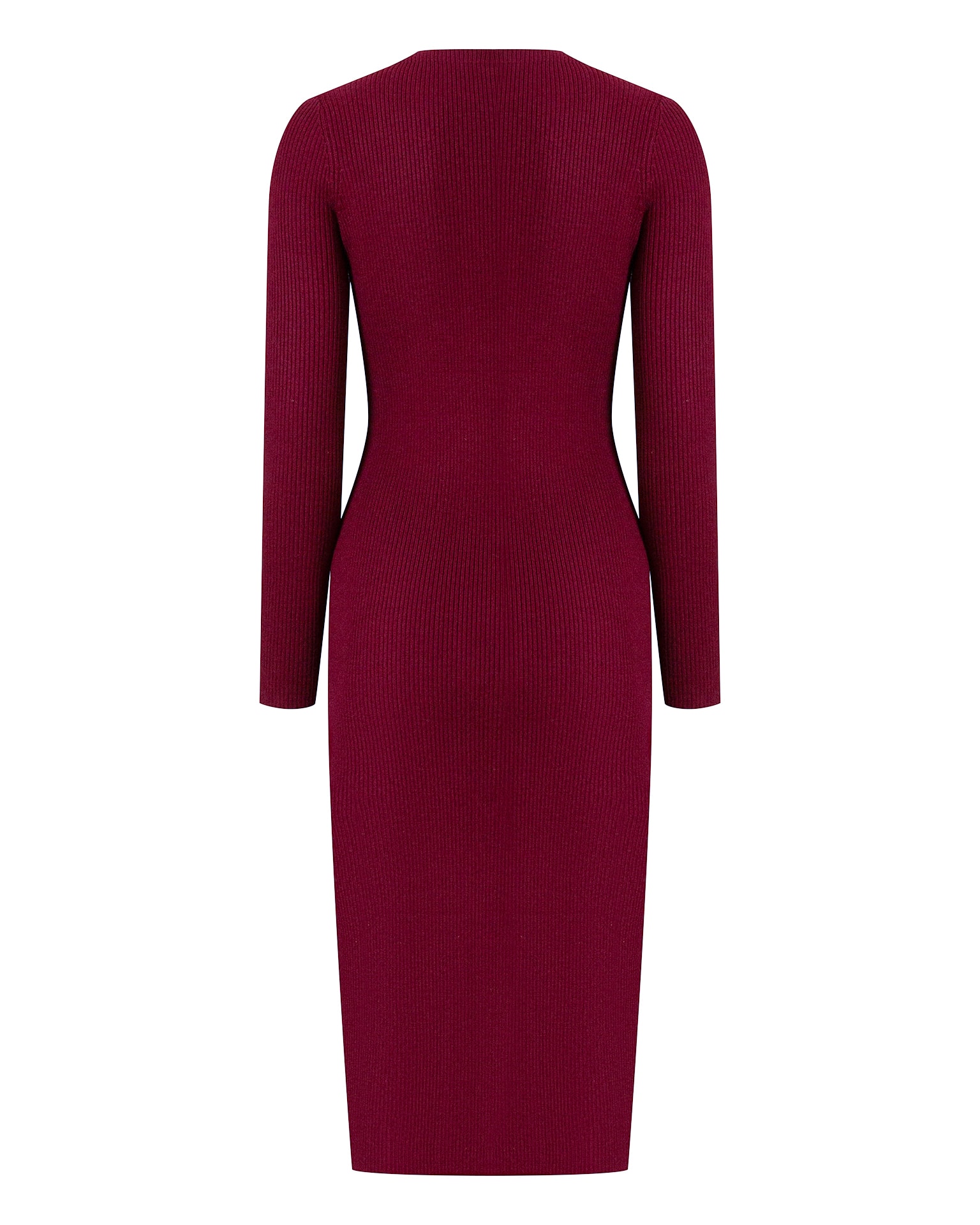 Merino Wool Dress, Burgundy — photo 5
