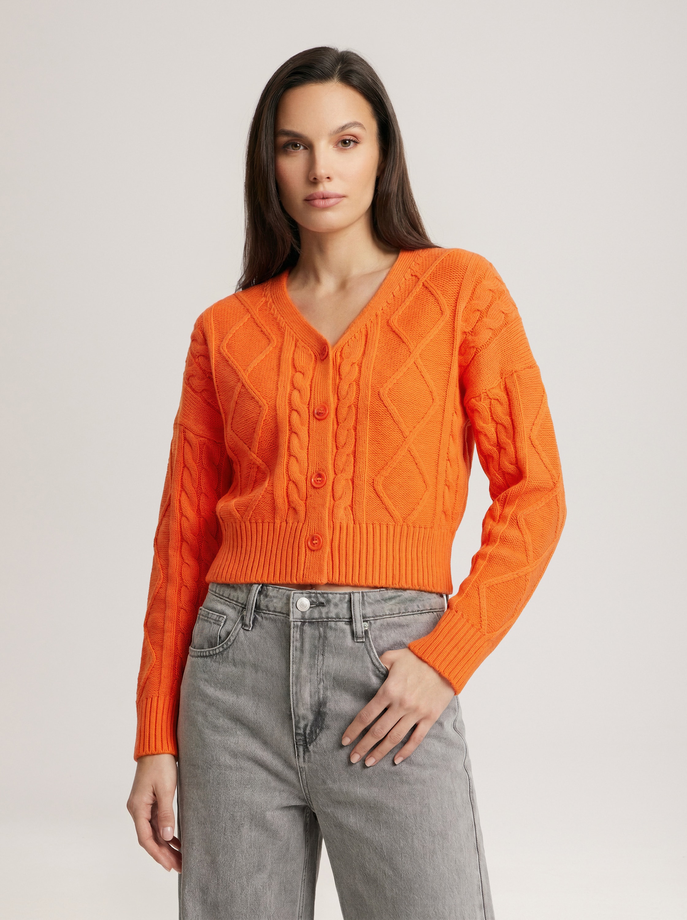 Orange cardigan, Orange