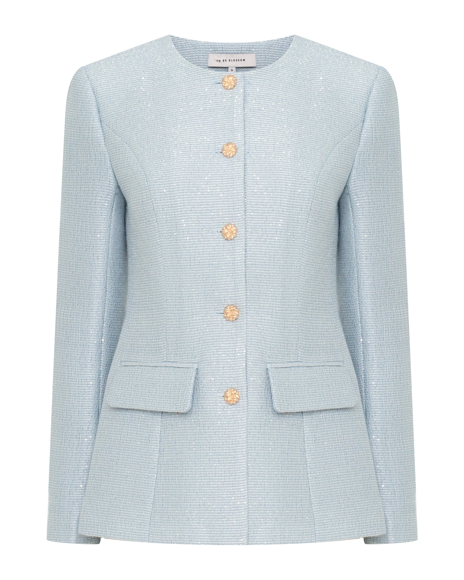 shimmering fabric jacket, Light blue — photo 2
