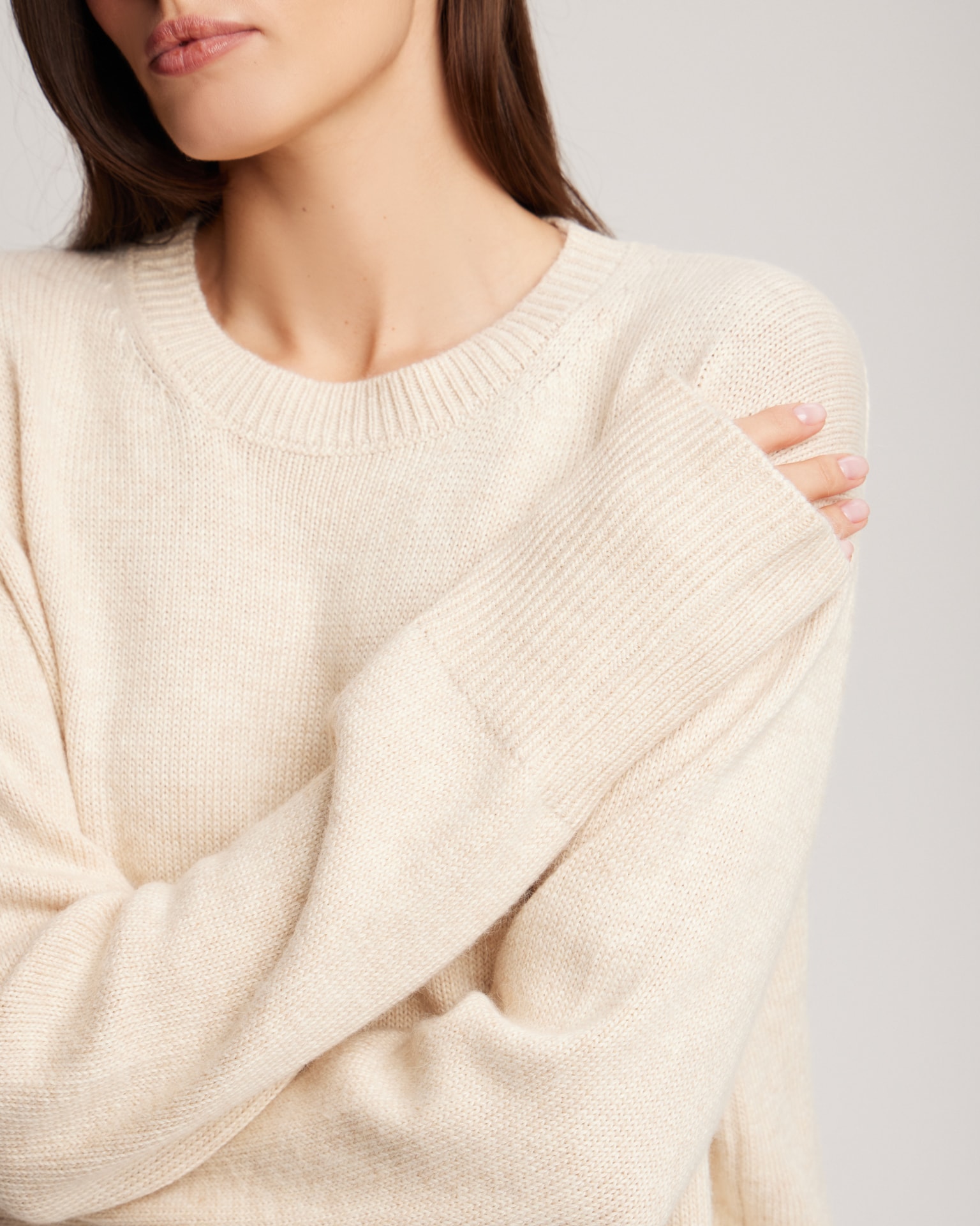 Oversize jumper in beige, Beige — photo 4